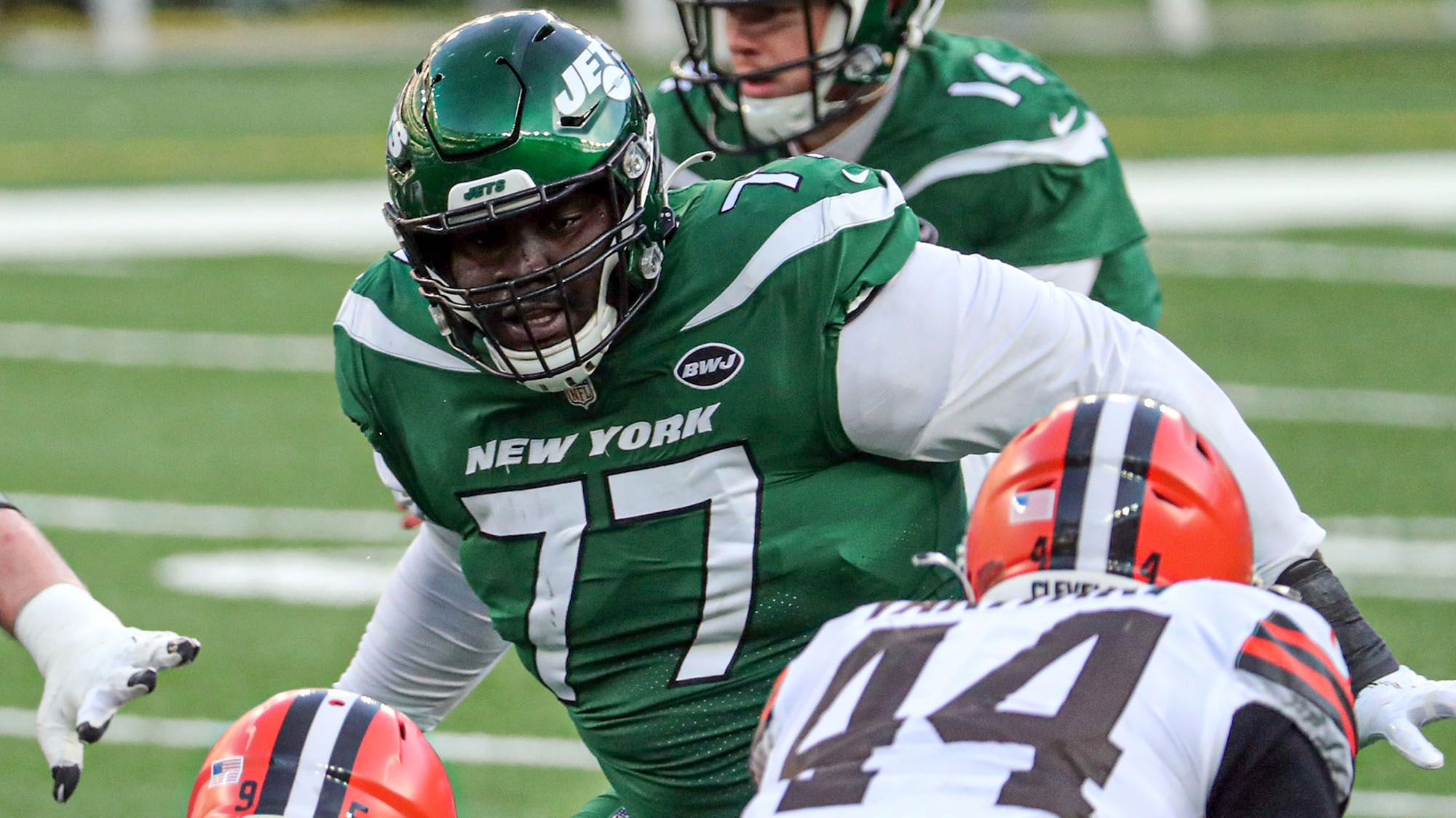 Mekhi Becton, Justin Hardee, NY Jets, Twitter, Workout, Voluntary