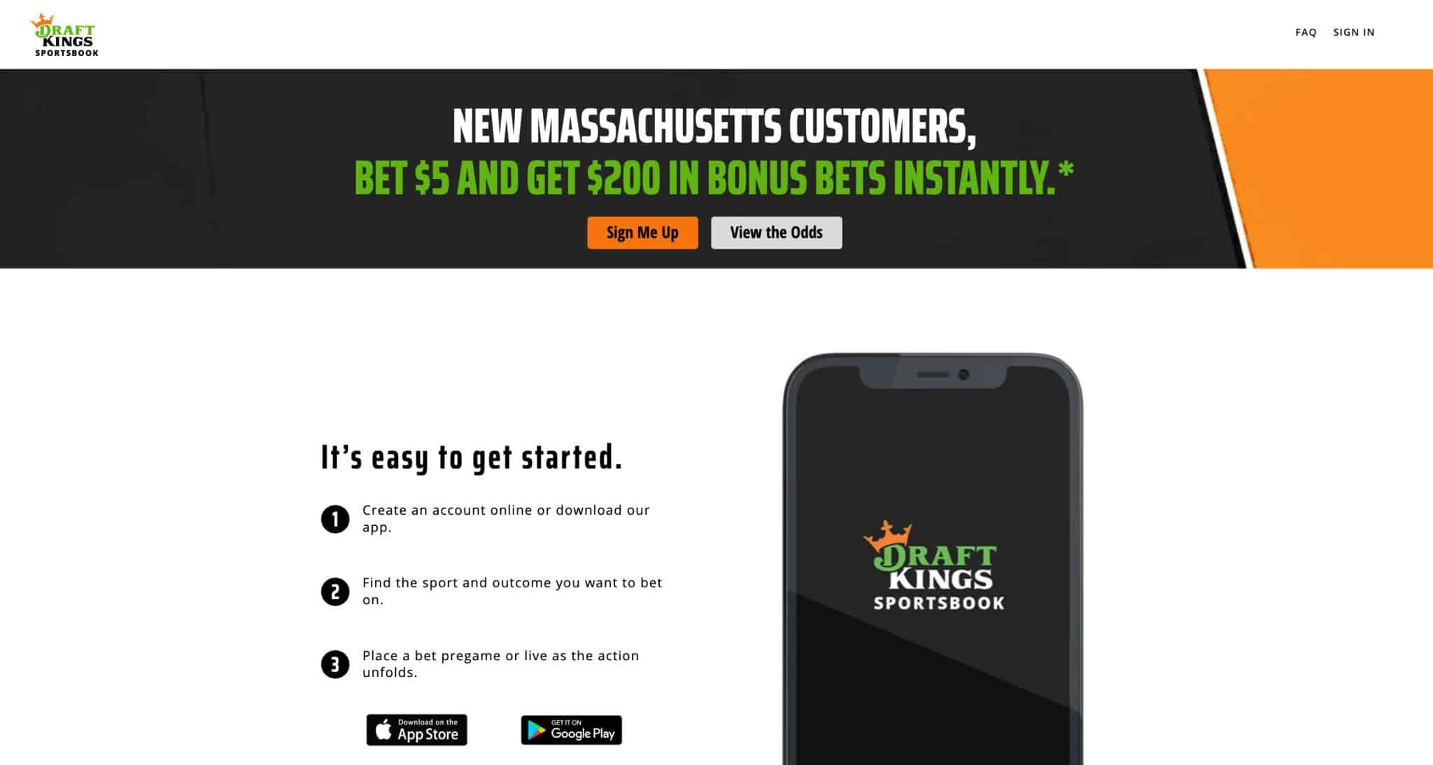 DraftKings Mass Promo Code, Sign Me Up