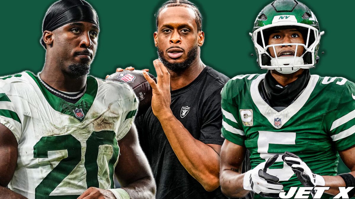 Geno Smith, Breece Hall, Garrett Wilson, Jet X Graphic