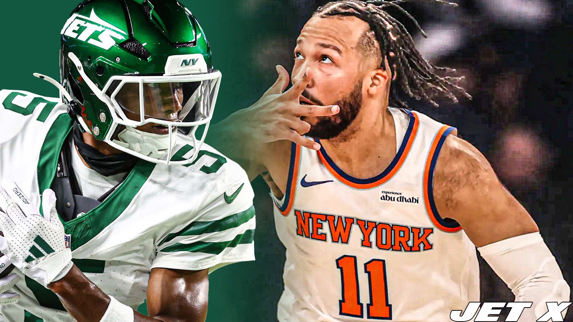 Jalen Brunson, Garrett Wilson, Jet X Graphic