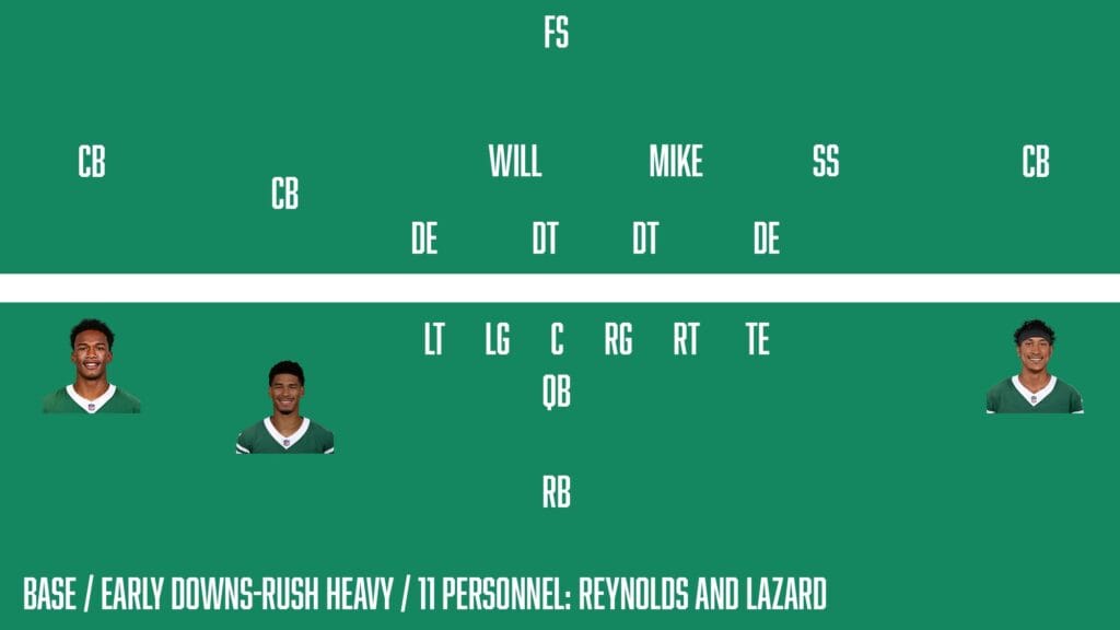New York Jets WR2 Base, 11 Personnel