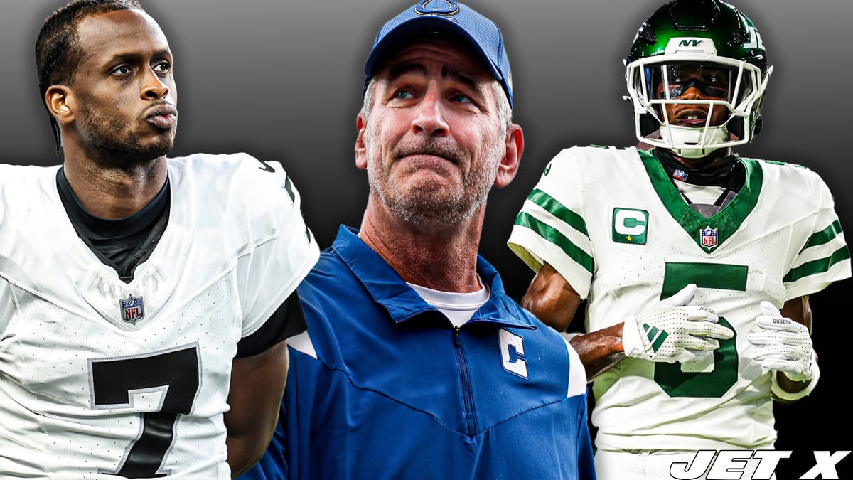 Geno Smith, Frank Reich, Garrett Wilson, Jet X Graphic