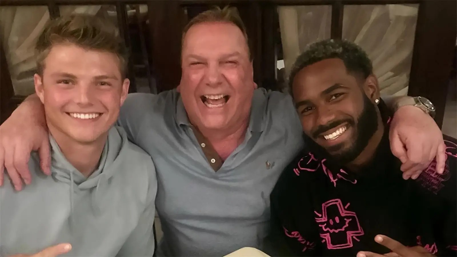 Zach Wilson and Elijah Moore at Luigi's Italian Restaurant in East Hanover, NJ