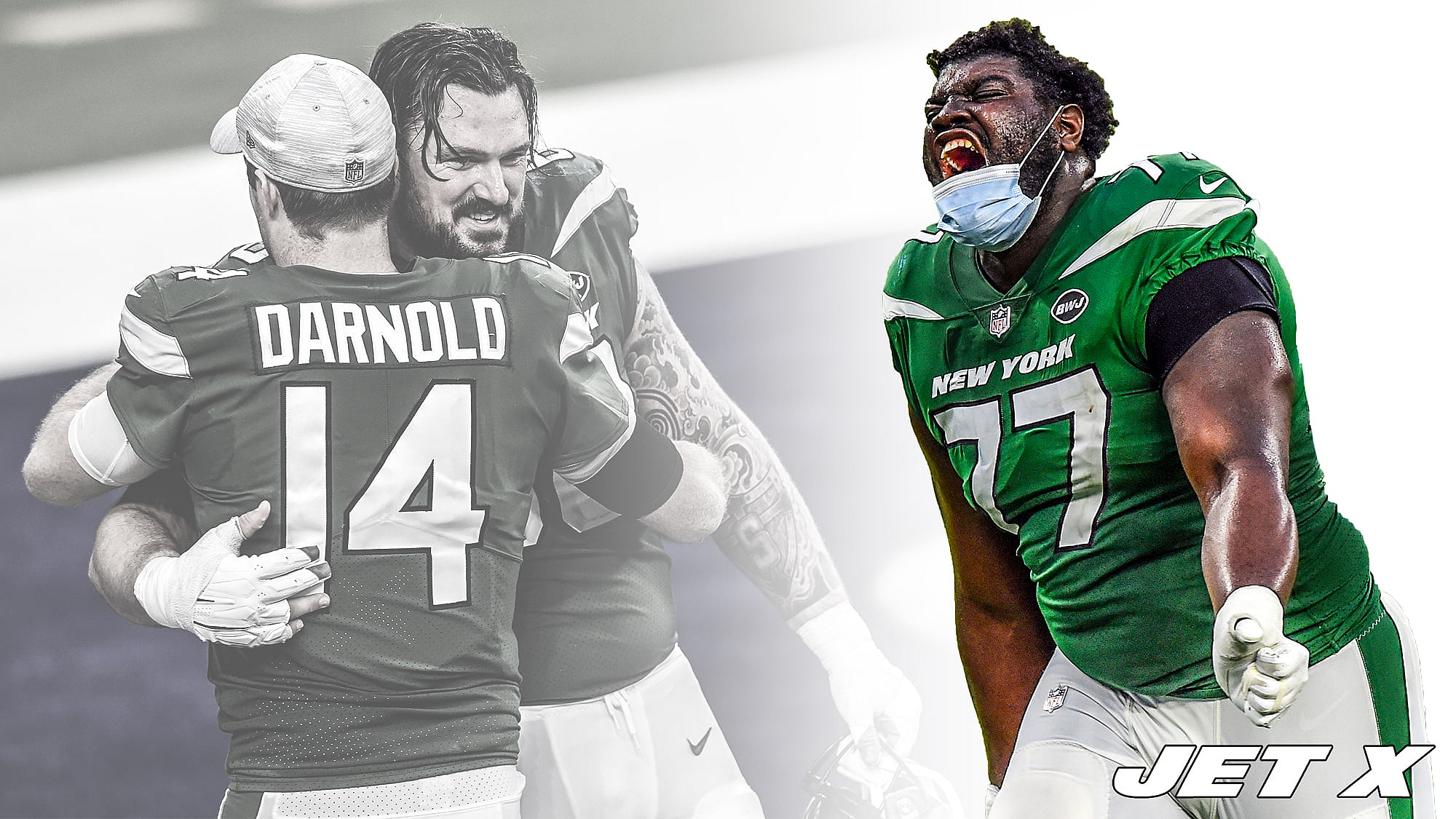 Sam Darnold, Connor McGovern, Mekhi Becton