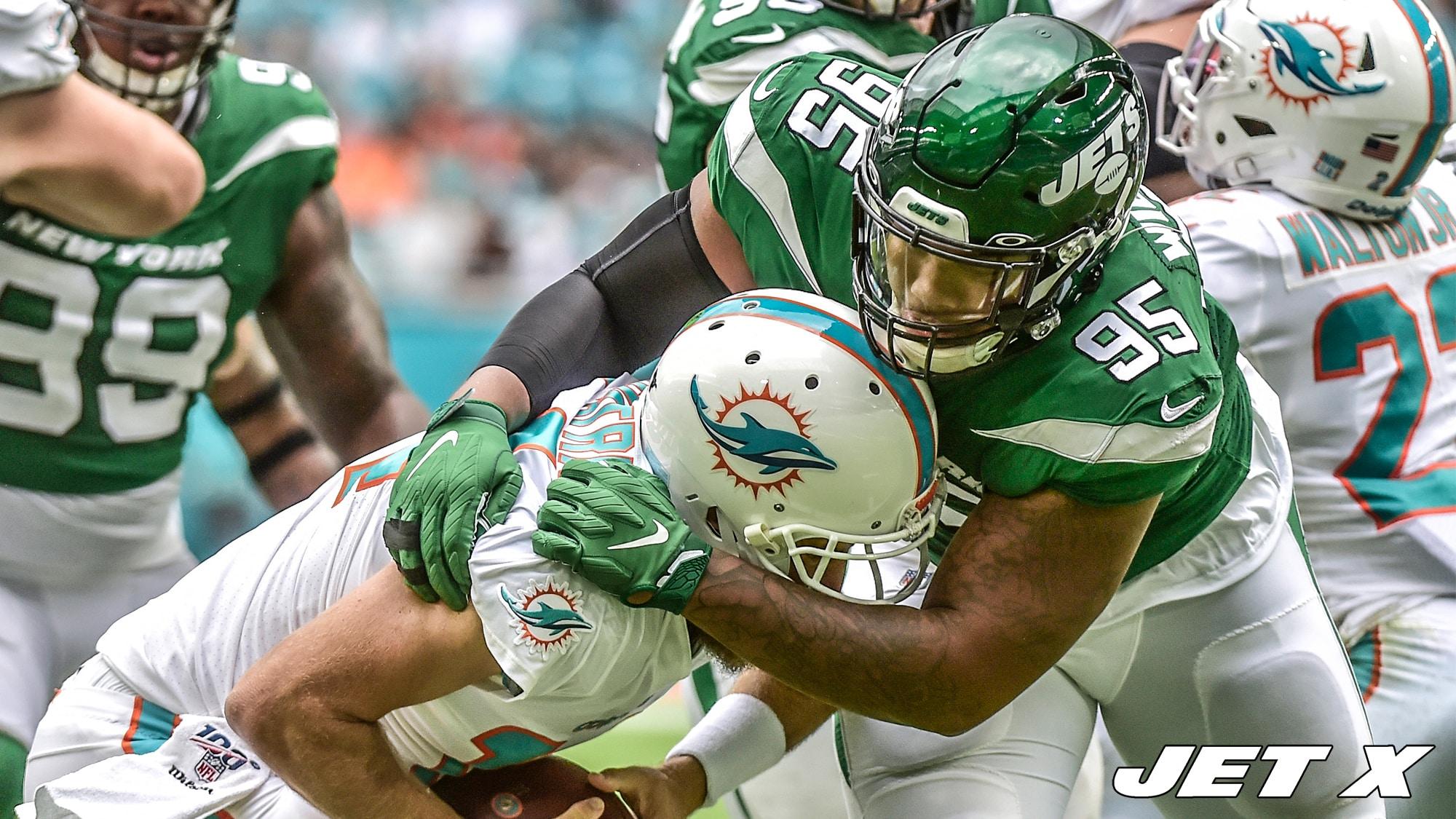 Quinnen Williams and Ryan Fitzpatrick