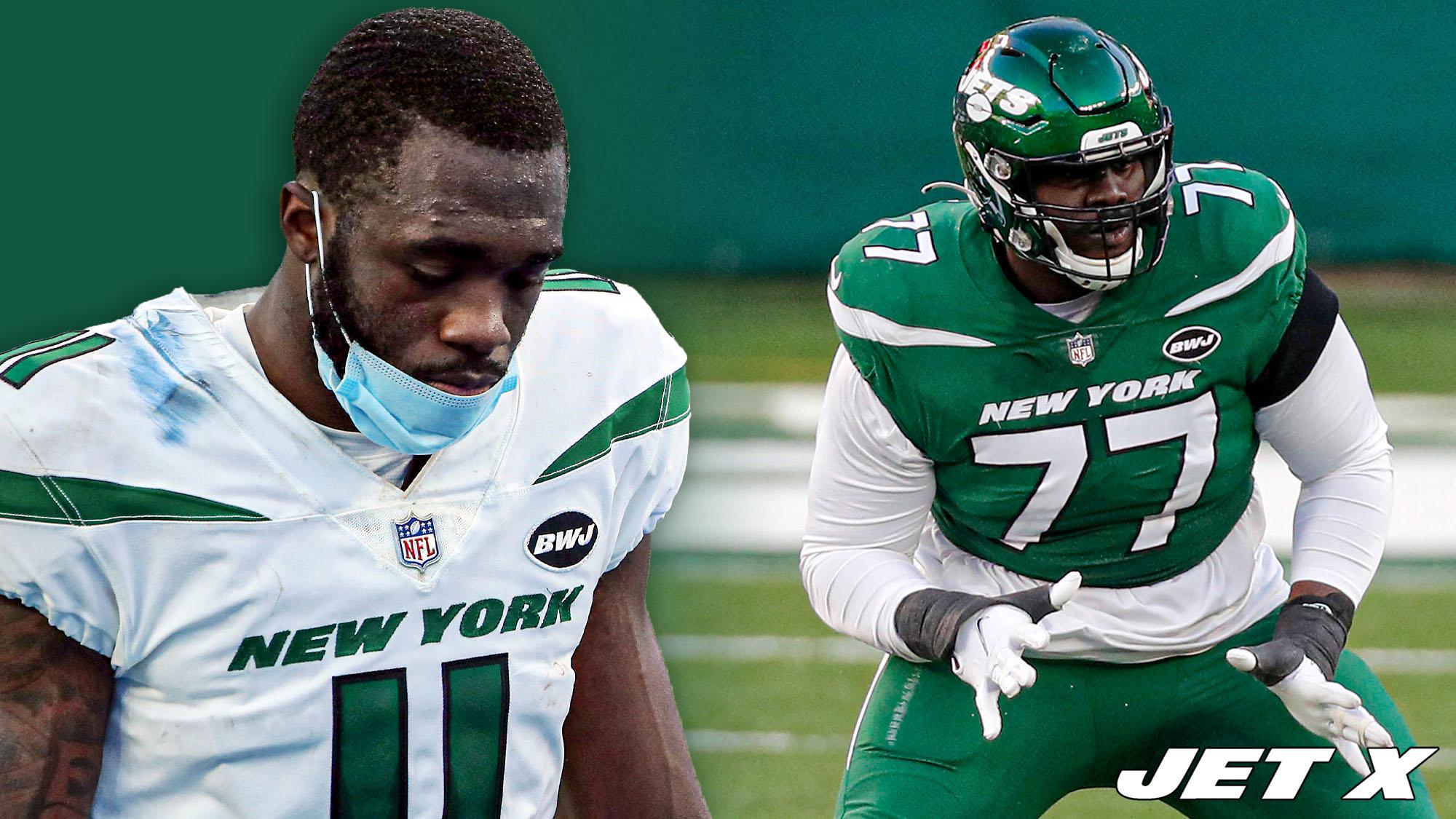 Denzel Mims, Mekhi Becton, NY Jets, PFF, 2020 Draft, Stats