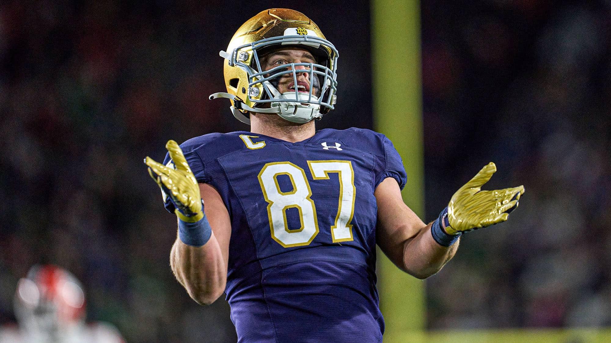 Michael Mayer, Notre Dame, NY Jets, NFL Mock Draft