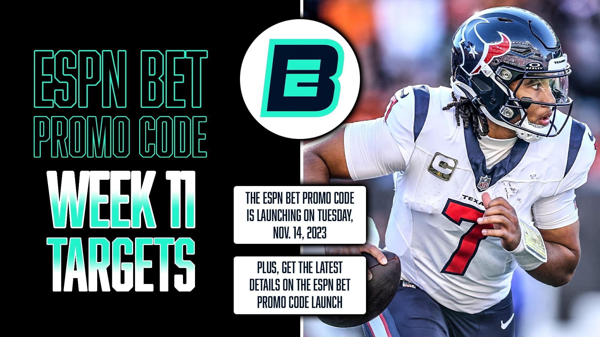 ESPN Bet Promo Code, NFL Week 11 Targets, C.J. Stroud