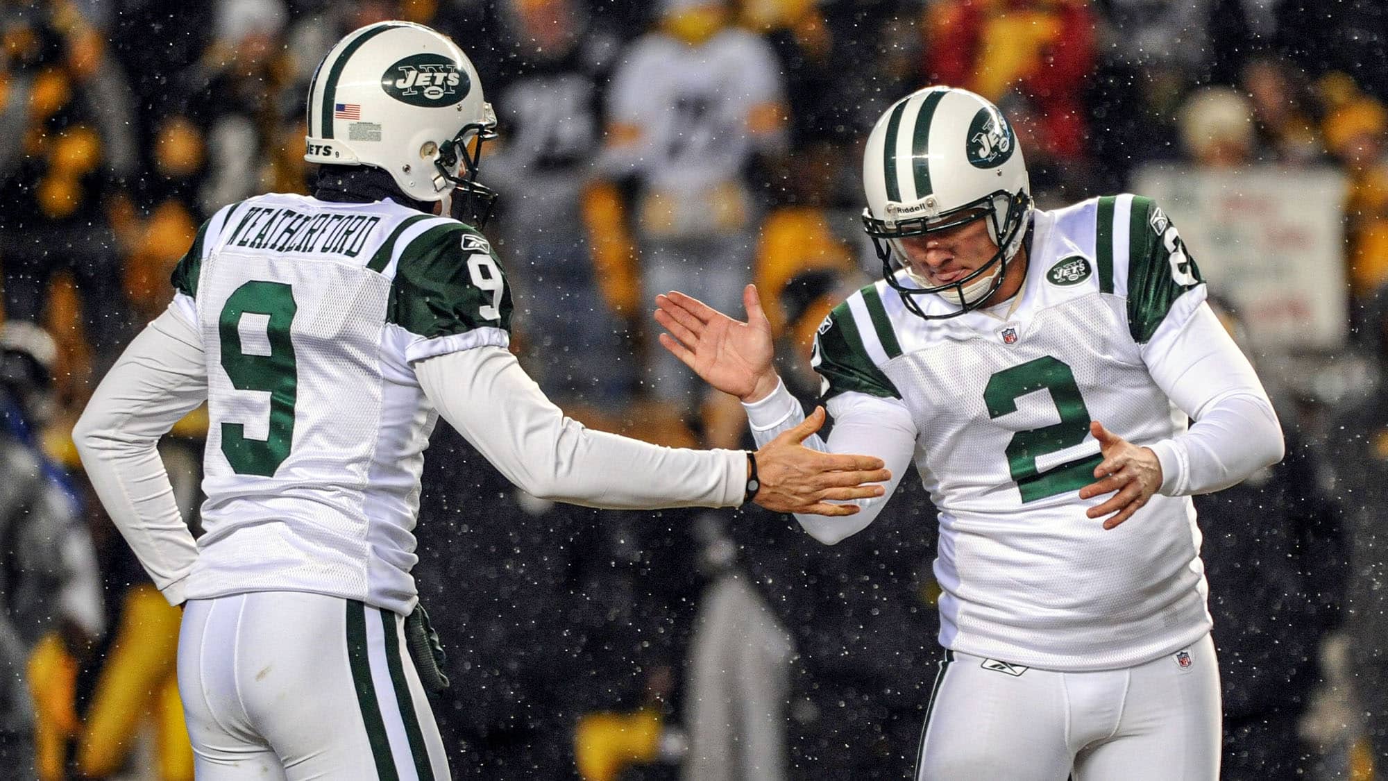 Nick Folk, Steve Weatherford, Jets, Steelers, 2010 AFC Championship