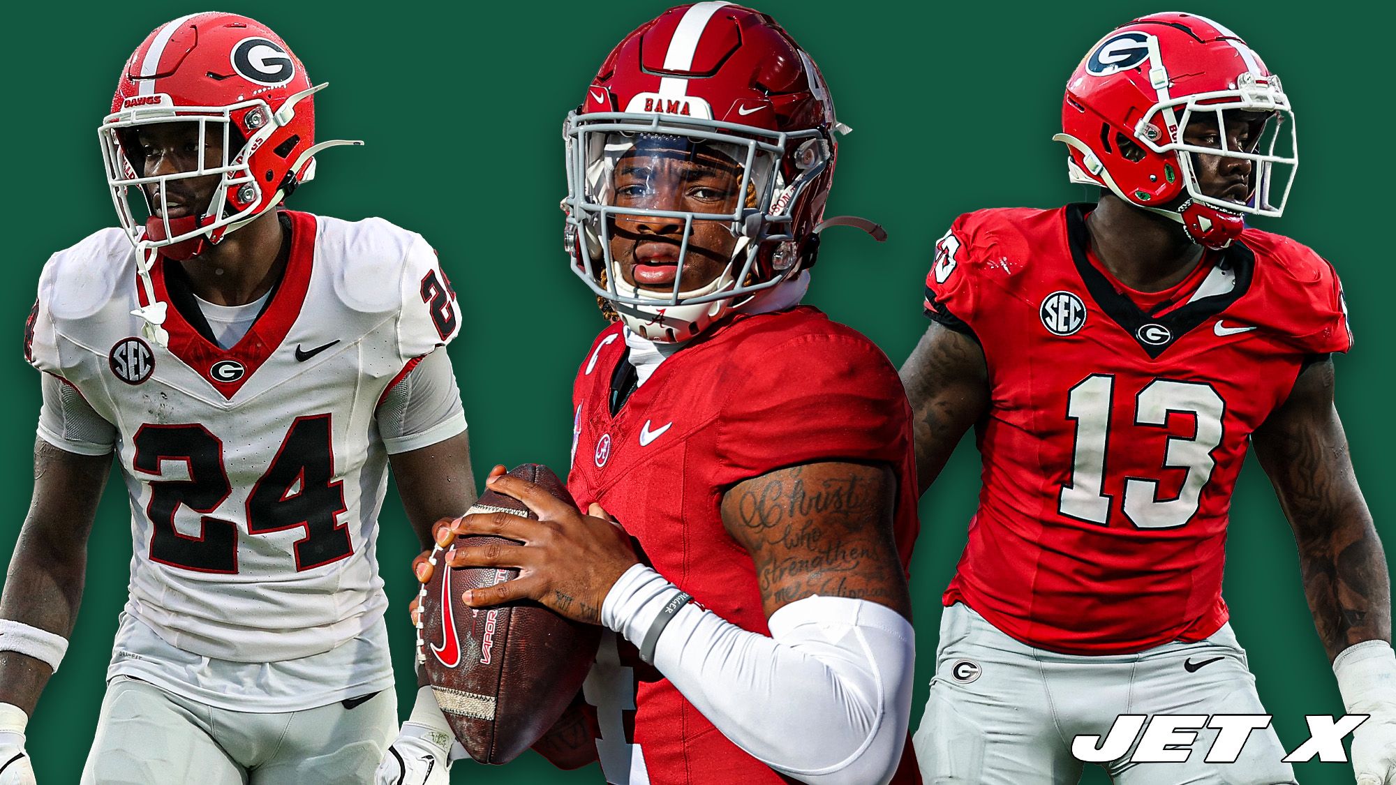 Mykel Williams, Jalen Milroe, 2025 NFL Mock Draft, New York Jets, Getty Images