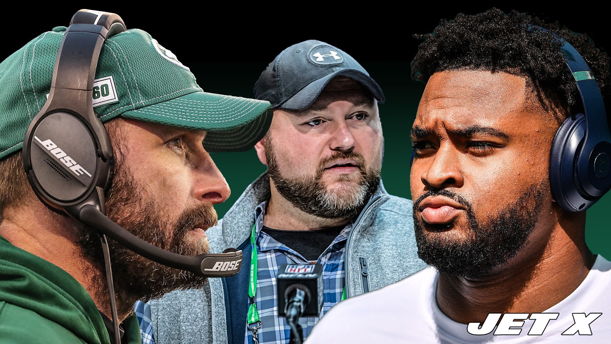 Adam Gase, Joe Douglas, Jamal Adams