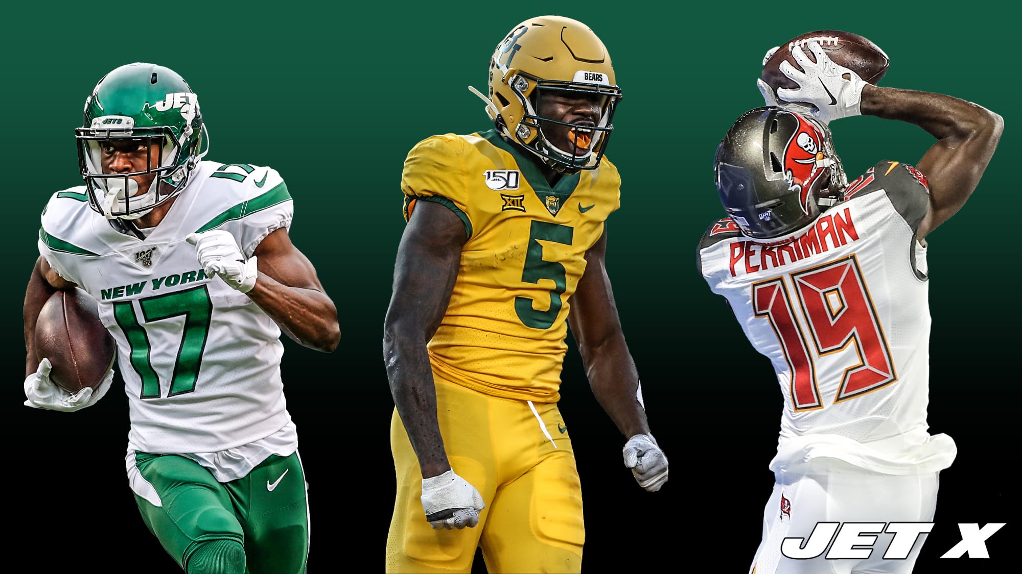 Denzel Mims, Breshad Perriman, and Vyncint Smith