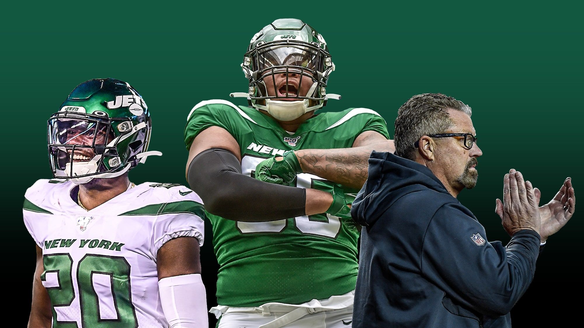 Gregg Williams, Quinnen Williams, and Marcus Maye