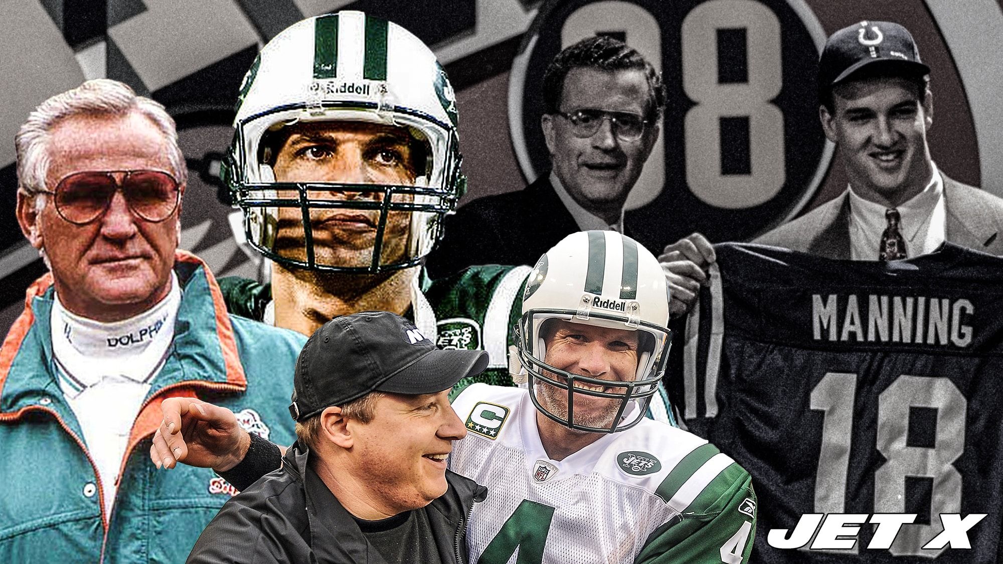 Don Shula, Vinny Testaverde, Eric Mangini, Brett Favre, Paul Tagliabue, Peyton Manning