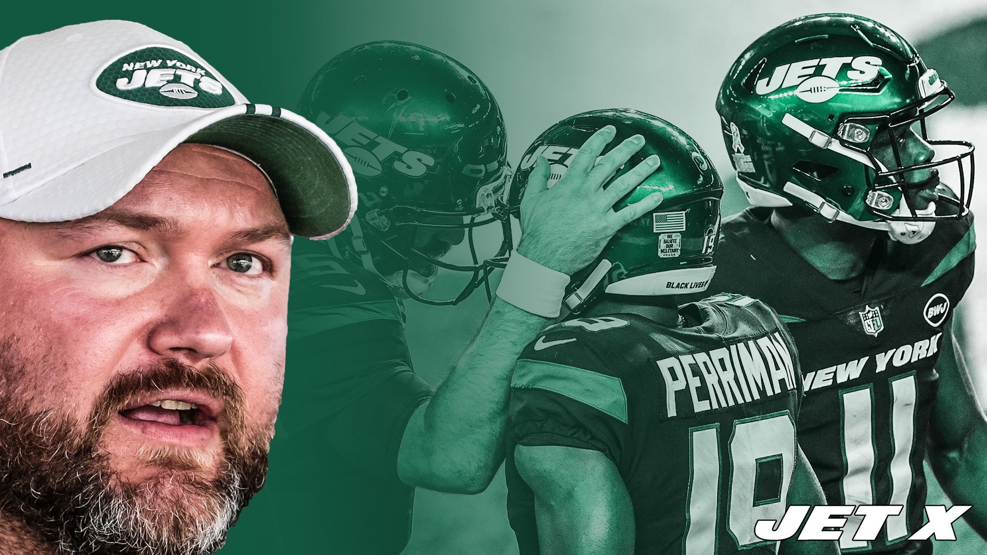 Joe Douglas, Joe Flacco, Breshad Perriman, Denzel Mims