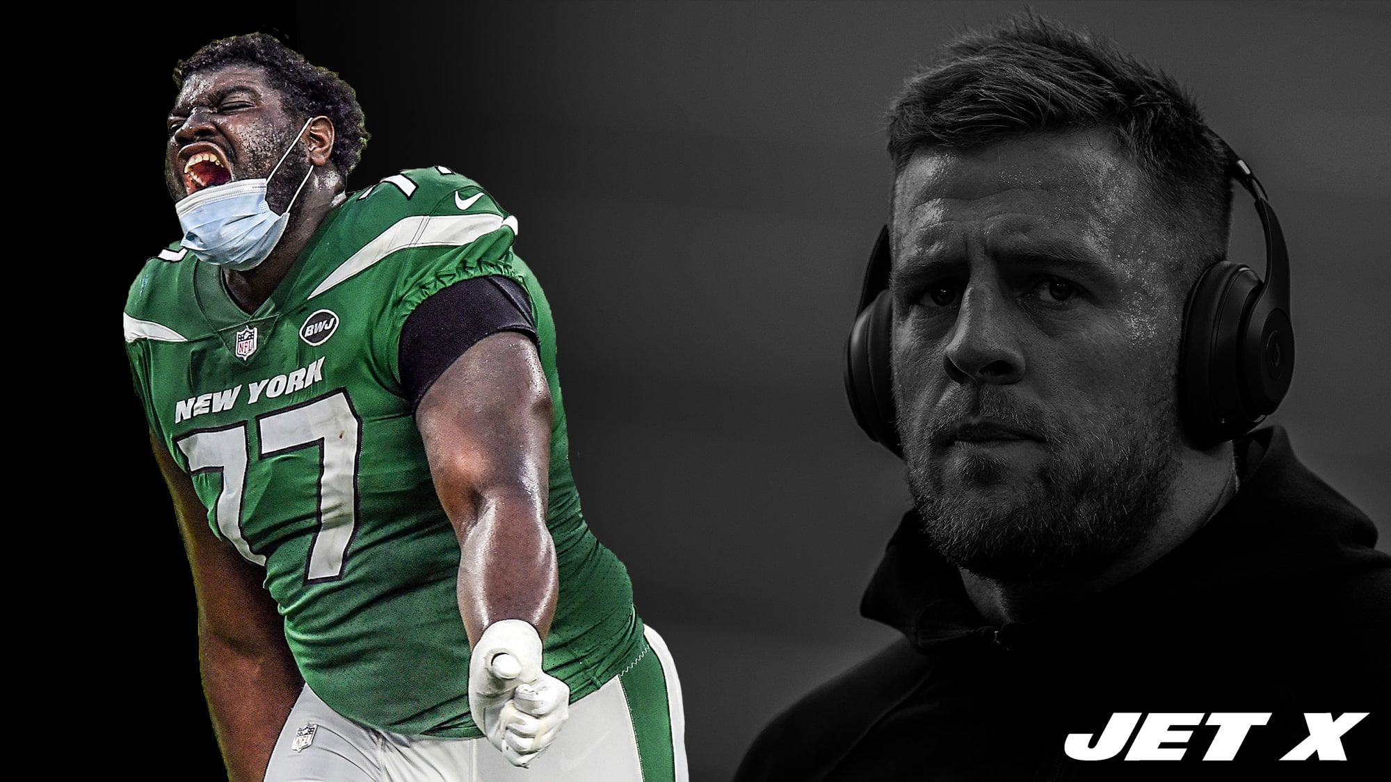 Mekhi Becton, J.J. Watt