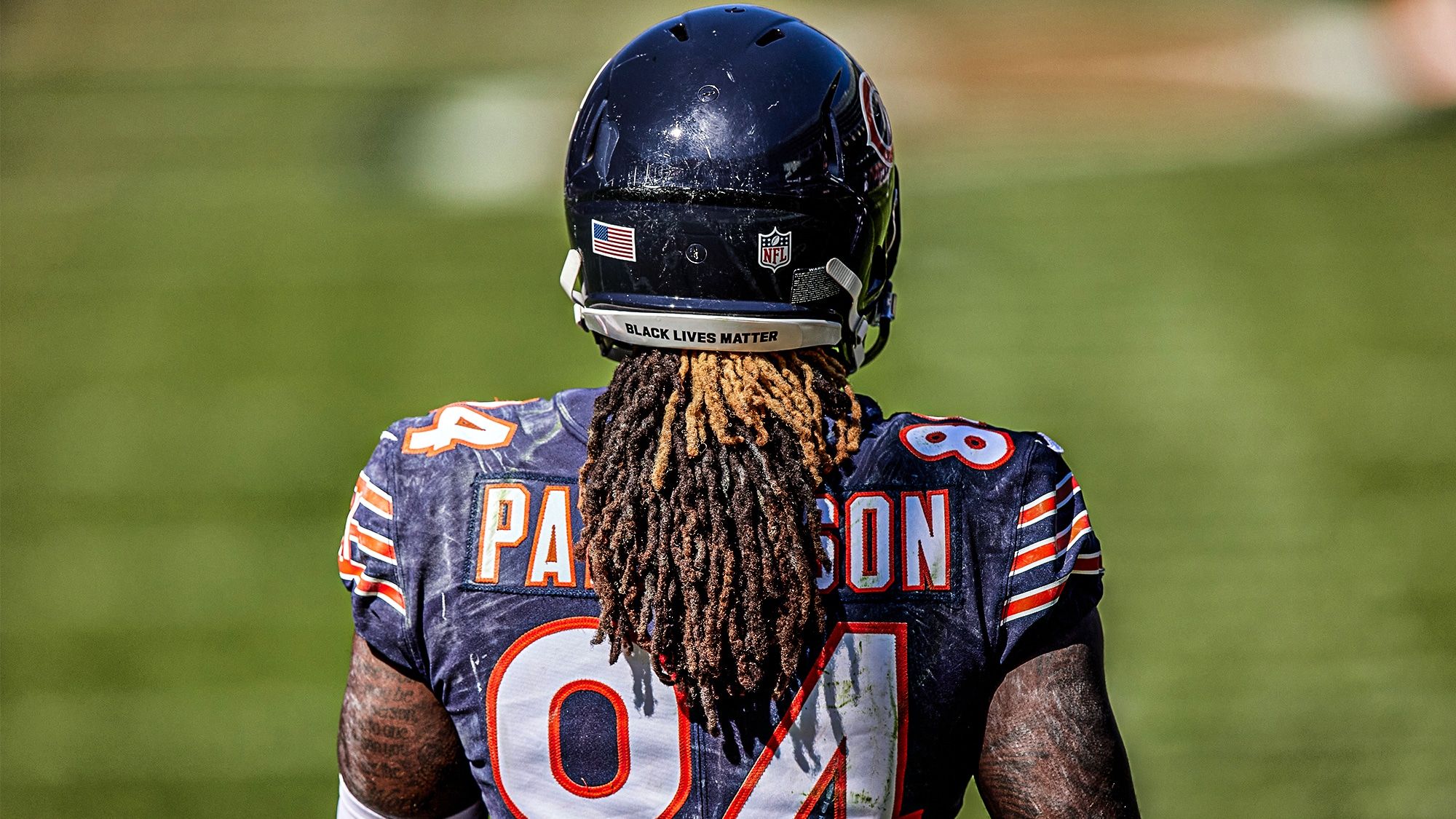 CHICAGO, IL - SEPTEMBER 20: Chicago Bears wide receiver Cordarrelle Patterson (84) looks on in action during a game between the Chicago Bears and the New York Giants on September 20, 2020 at Soldier Field in Chicago, IL.