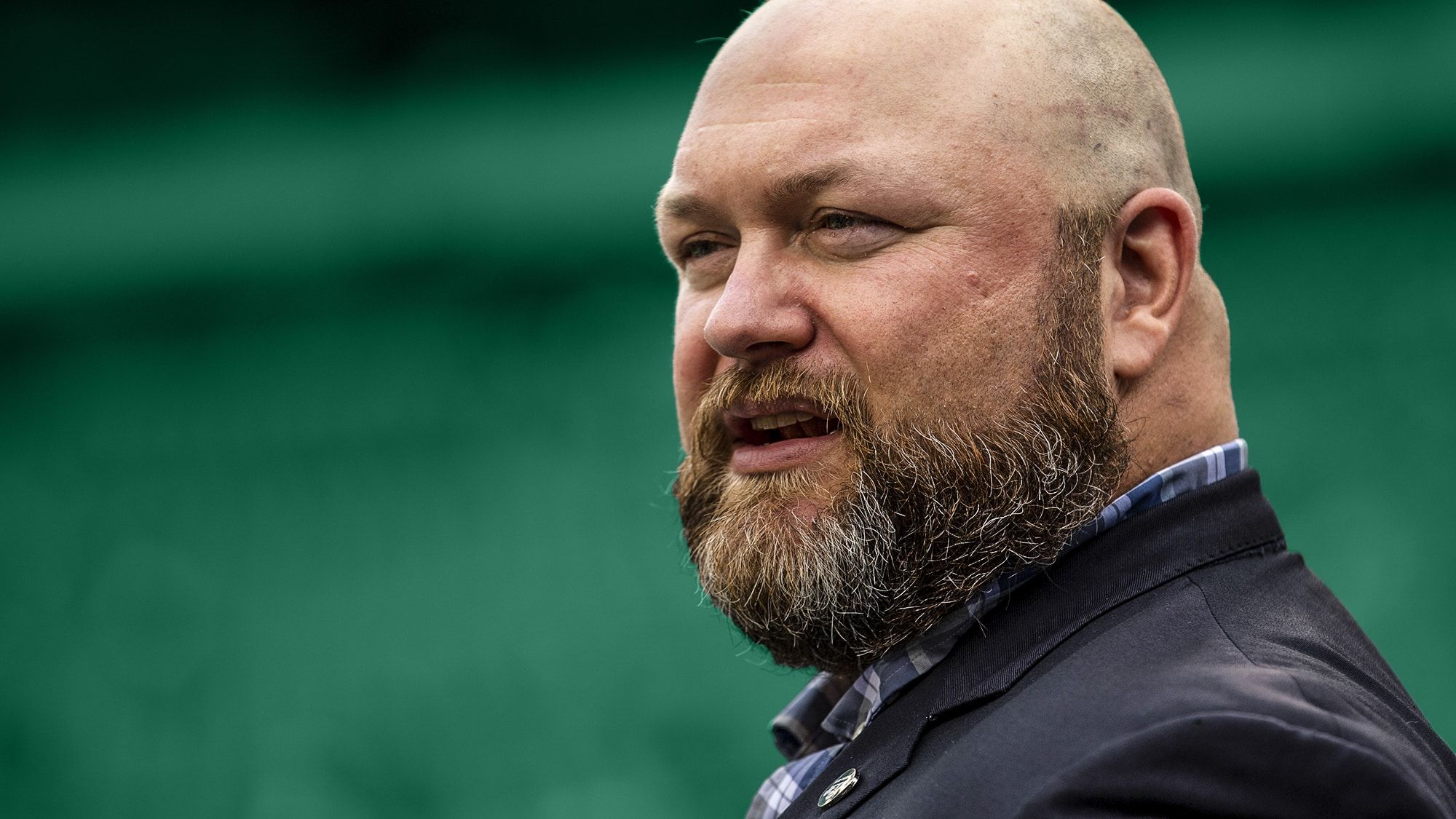 PHILADELPHIA, PA - OCTOBER 06: General manager Joe Douglas of the New York Jets looks on prior to the game against the Philadelphia Eagles at Lincoln Financial Field on October 6, 2019 in Philadelphia, Pennsylvania.