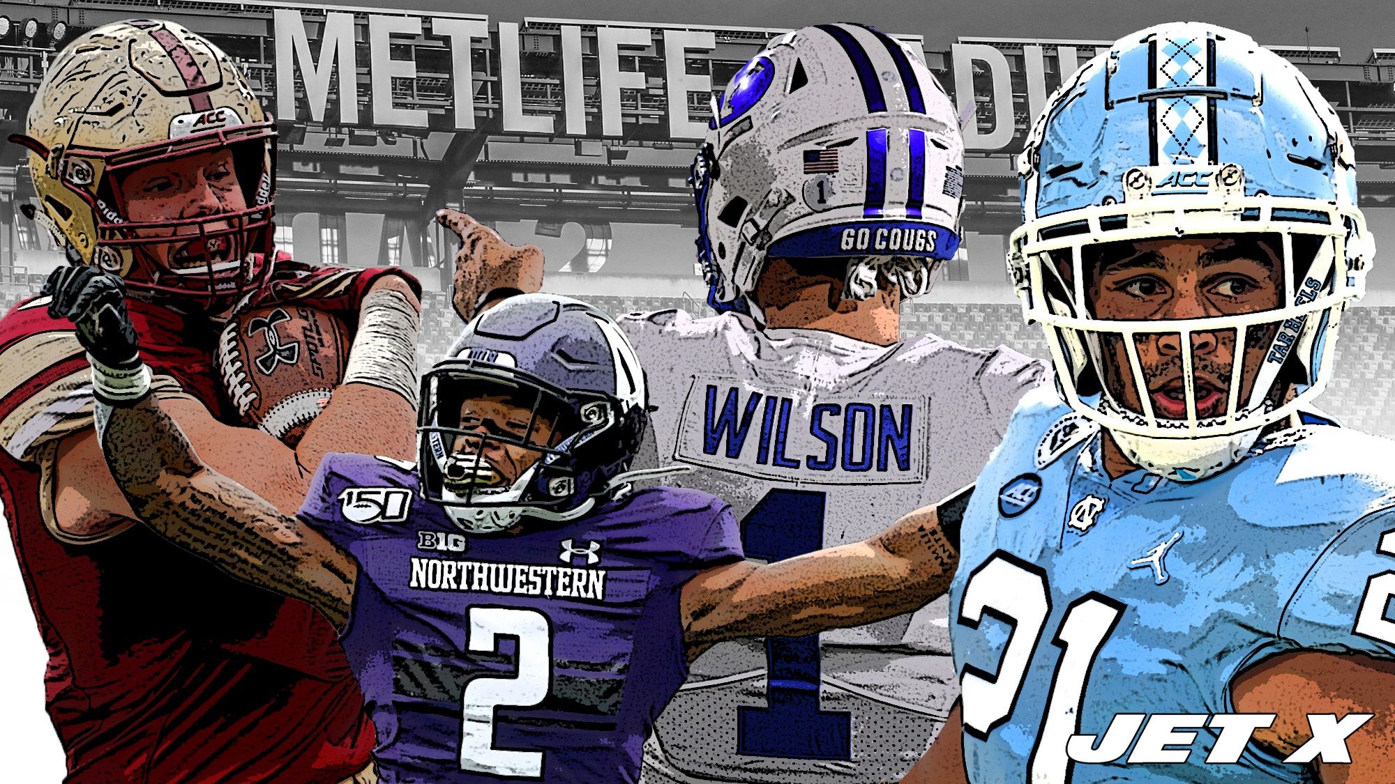 Hunter Long, Greg Newsome, Zach Wilson, Chazz Surratt