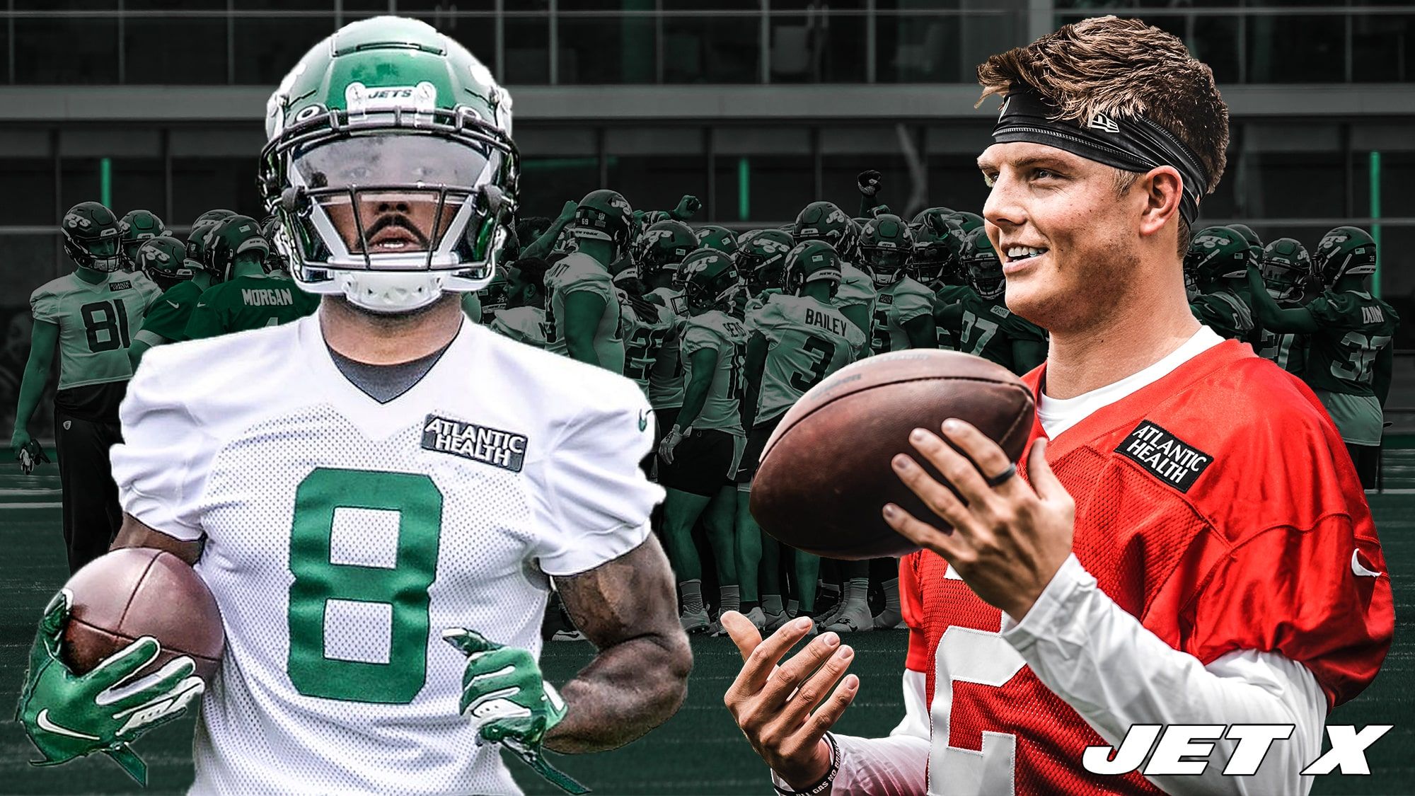 Zach Wilson, Elijah Moore, New York Jets