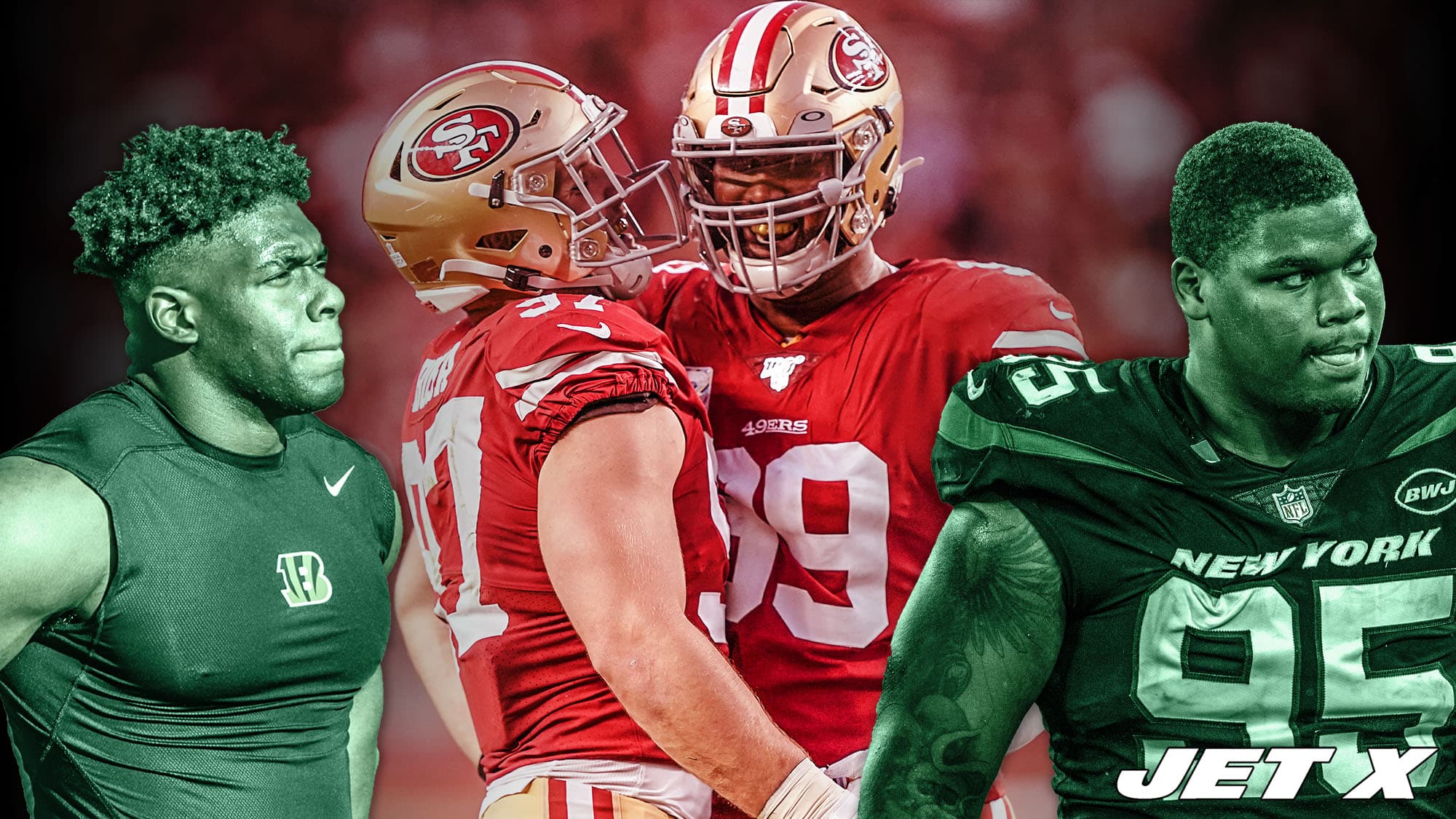 Carl Lawson, Quinnen Williams, and the 2021 NY Jets defensive depth chart.