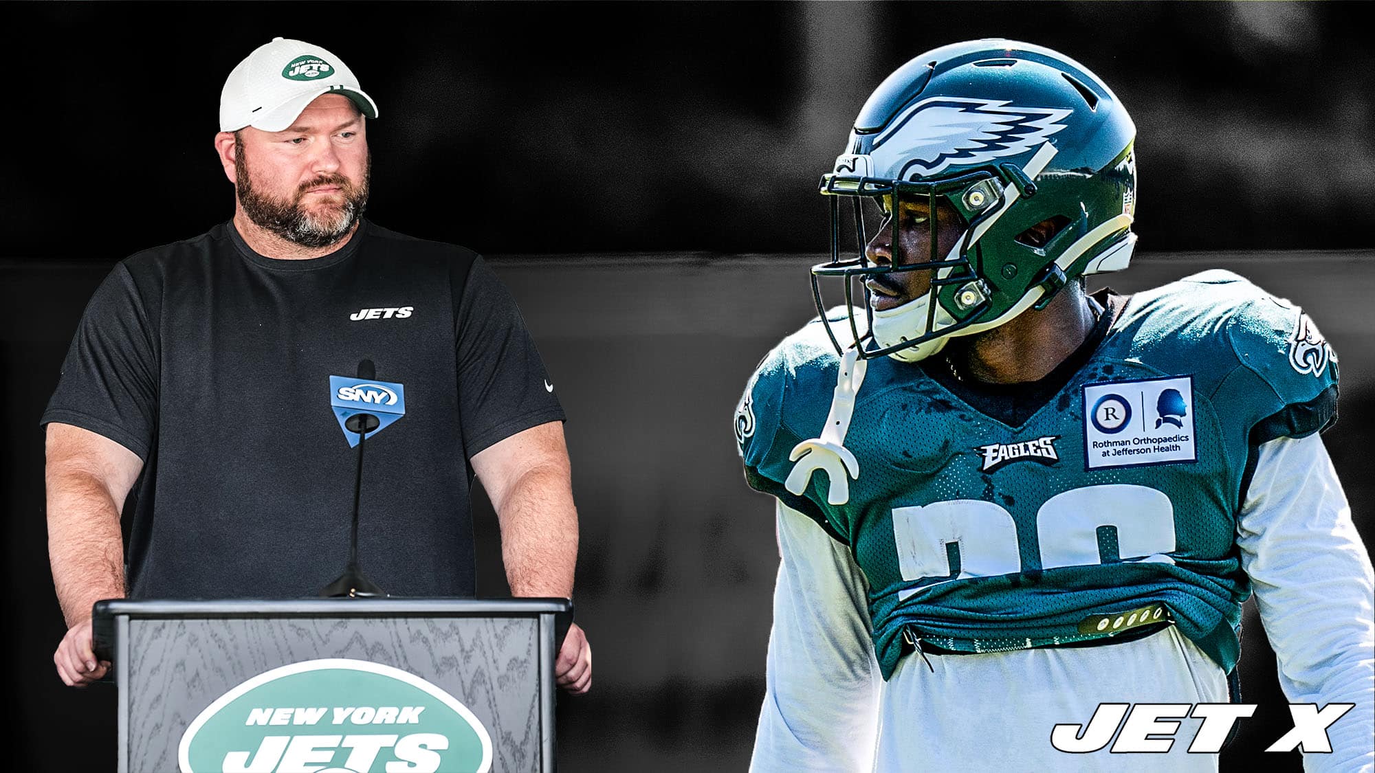 Joe Douglas and the New York Jets will hold a joint practice in late August 2021 with Miles Sanders and the Philadelphia Eagles in Florham Park, NJ.