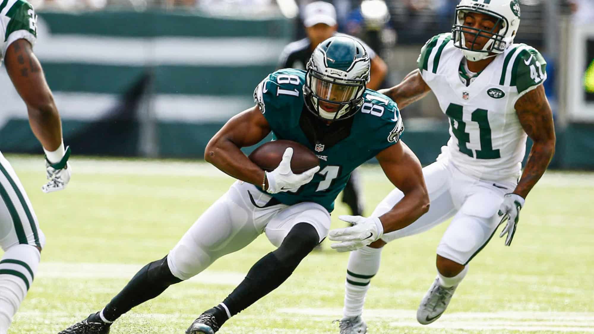 Former Eagles WR and new tight end Jordan Matthews tried out with the NY Jets.