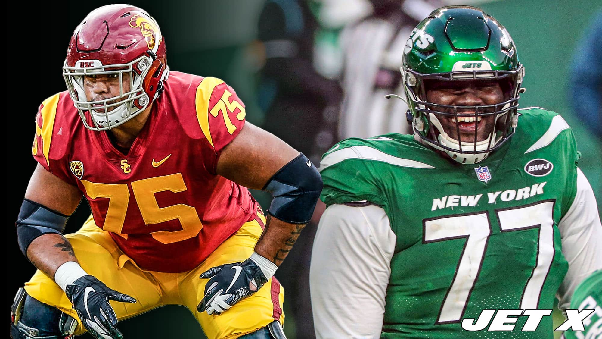Mekhi Becton poked fun at NY Jets teammate Alijah Vera-Tucker on Twitter.
