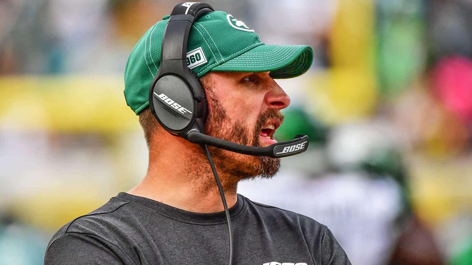 NY Jets fans roasted Adam Gase during his appearance at Peyton Manning's Hall of Fame induction.