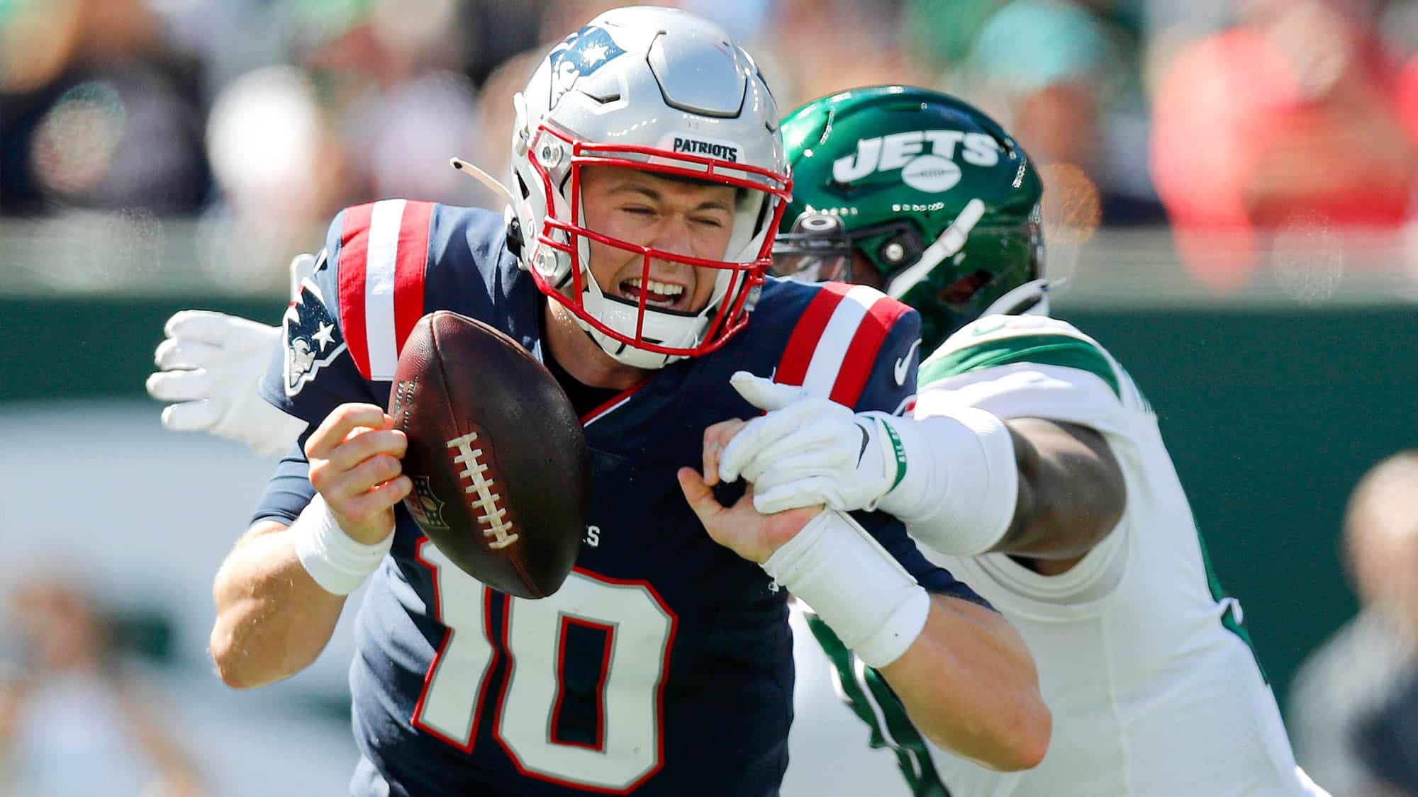 Mac Jones, John Franklin-Myers, NY Jets, Patriots