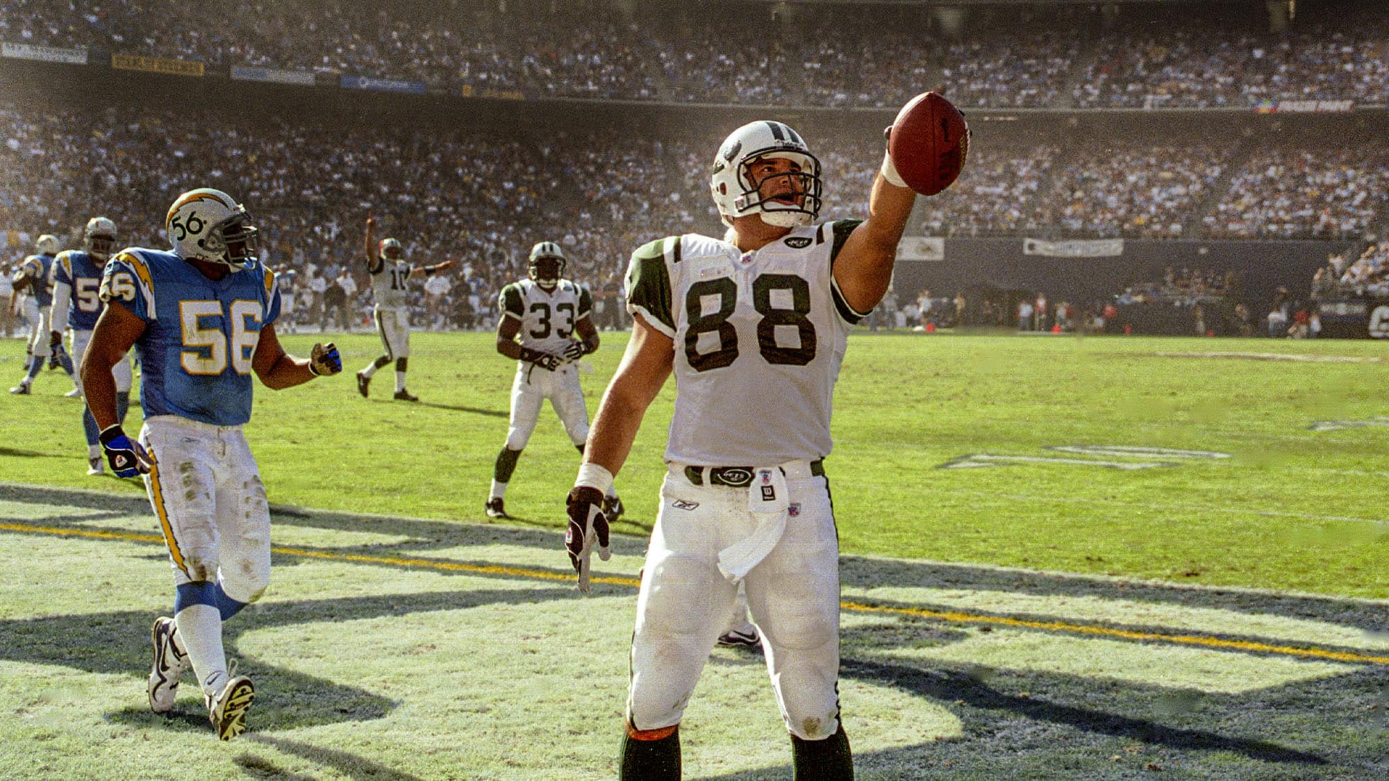 Anthony Becht, Bill Parcells, Vinny Testaverde, Jets
