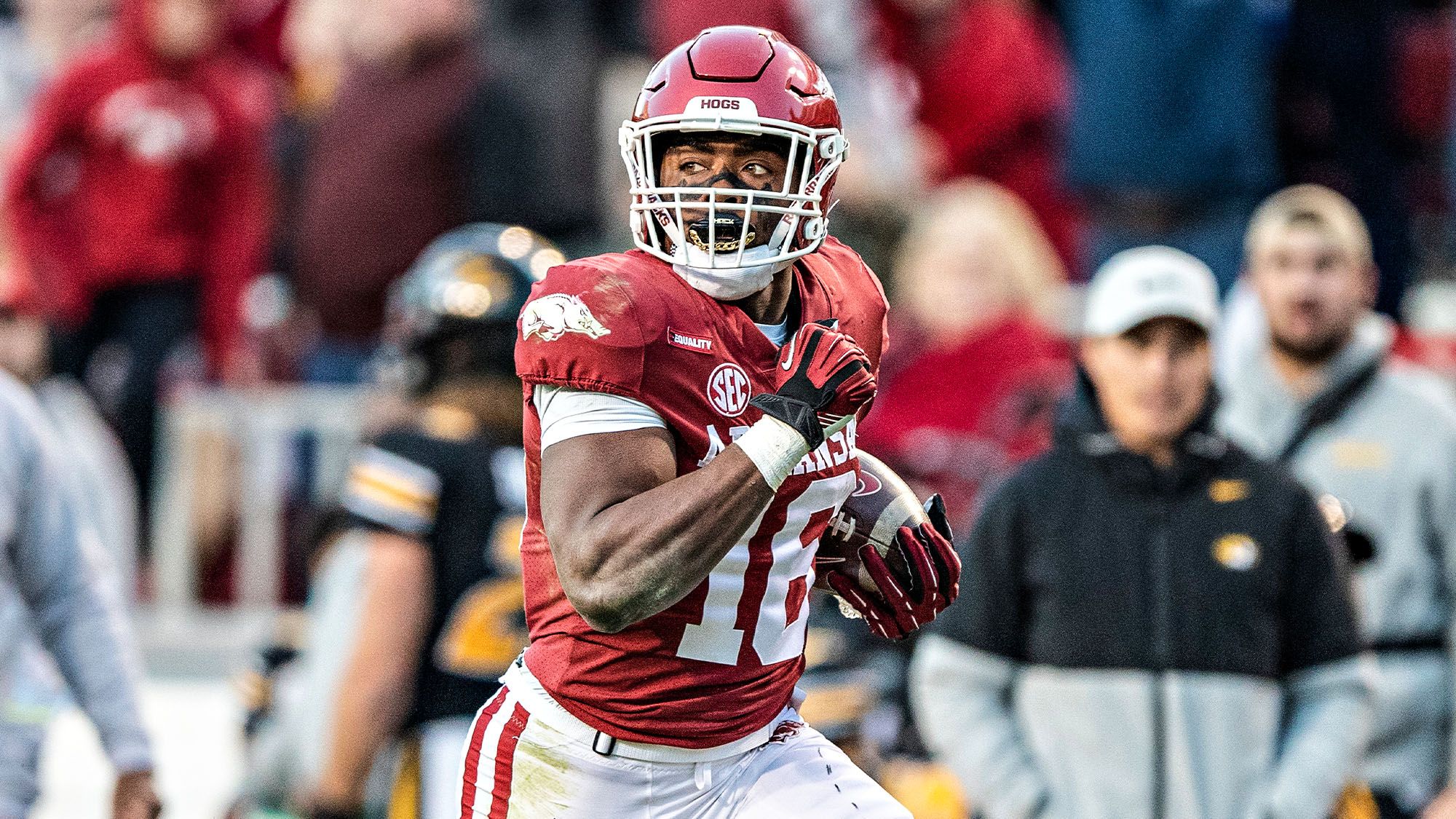 Treylon Burks, Arkansas, NFL Draft, NY Jets, Mock