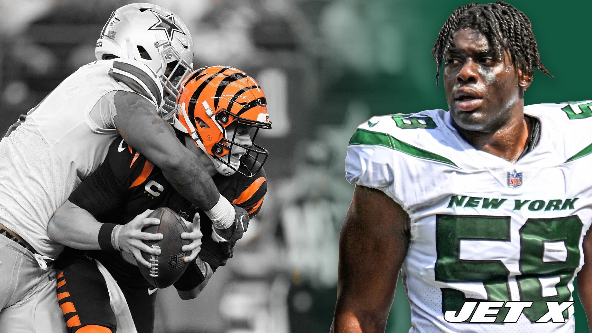 Carl Lawson, NY Jets, Joe Burrow, Sacks, OL, DL, Allowed