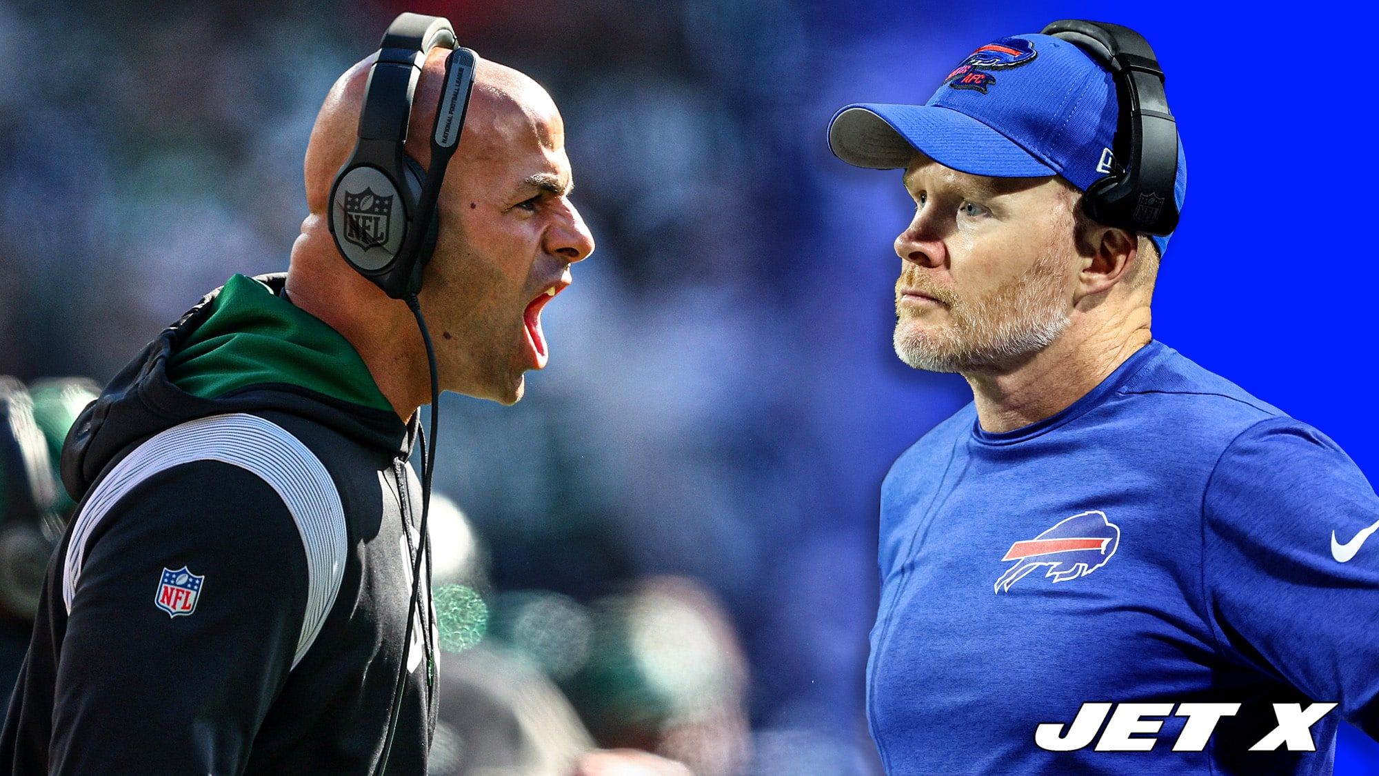 NY Jets, Bills, Robert Saleh, Sean McDermott