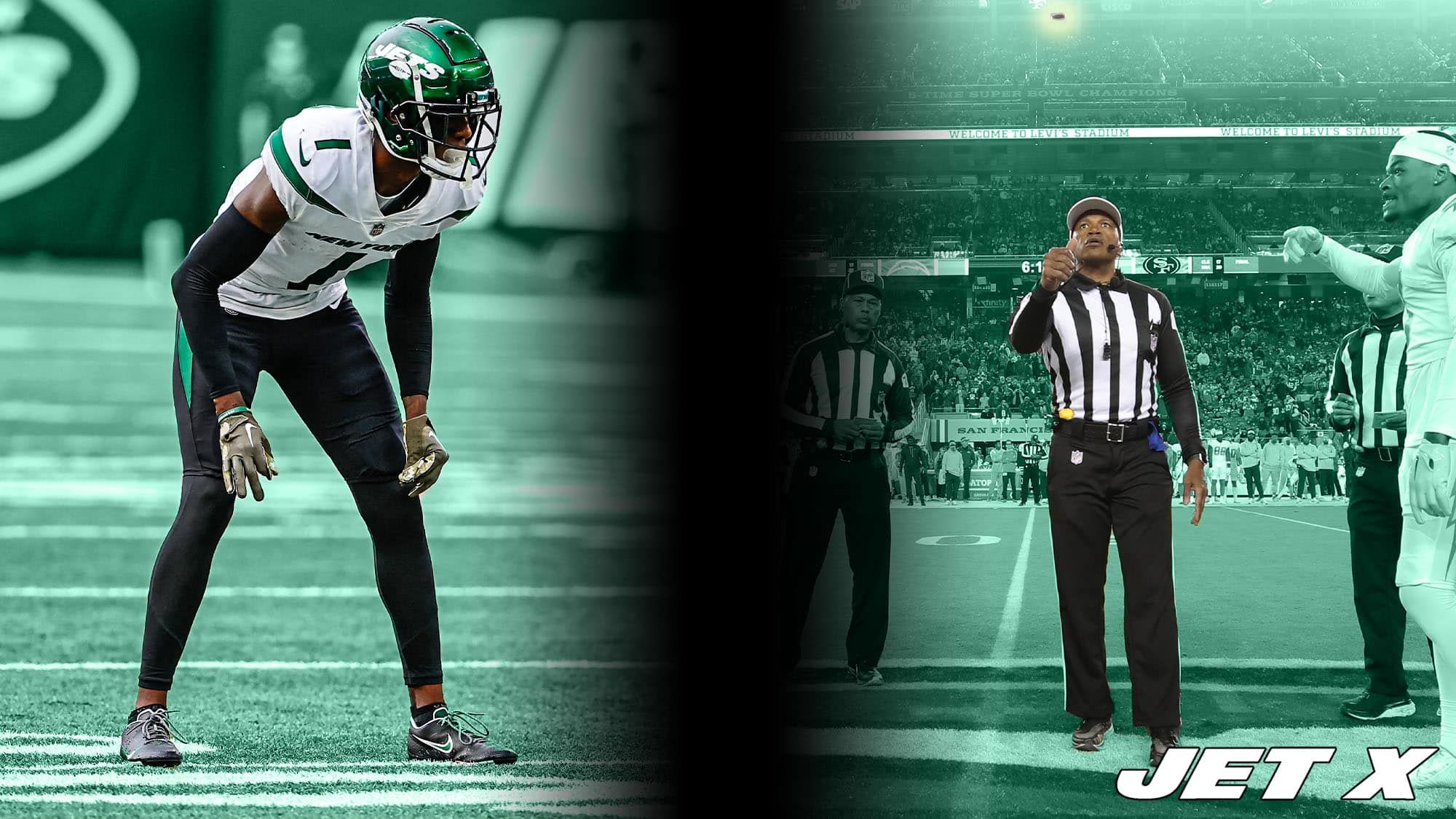 NY Jets, White on Black Uniforms, Coin Flip Prediction, Sauce Gardner