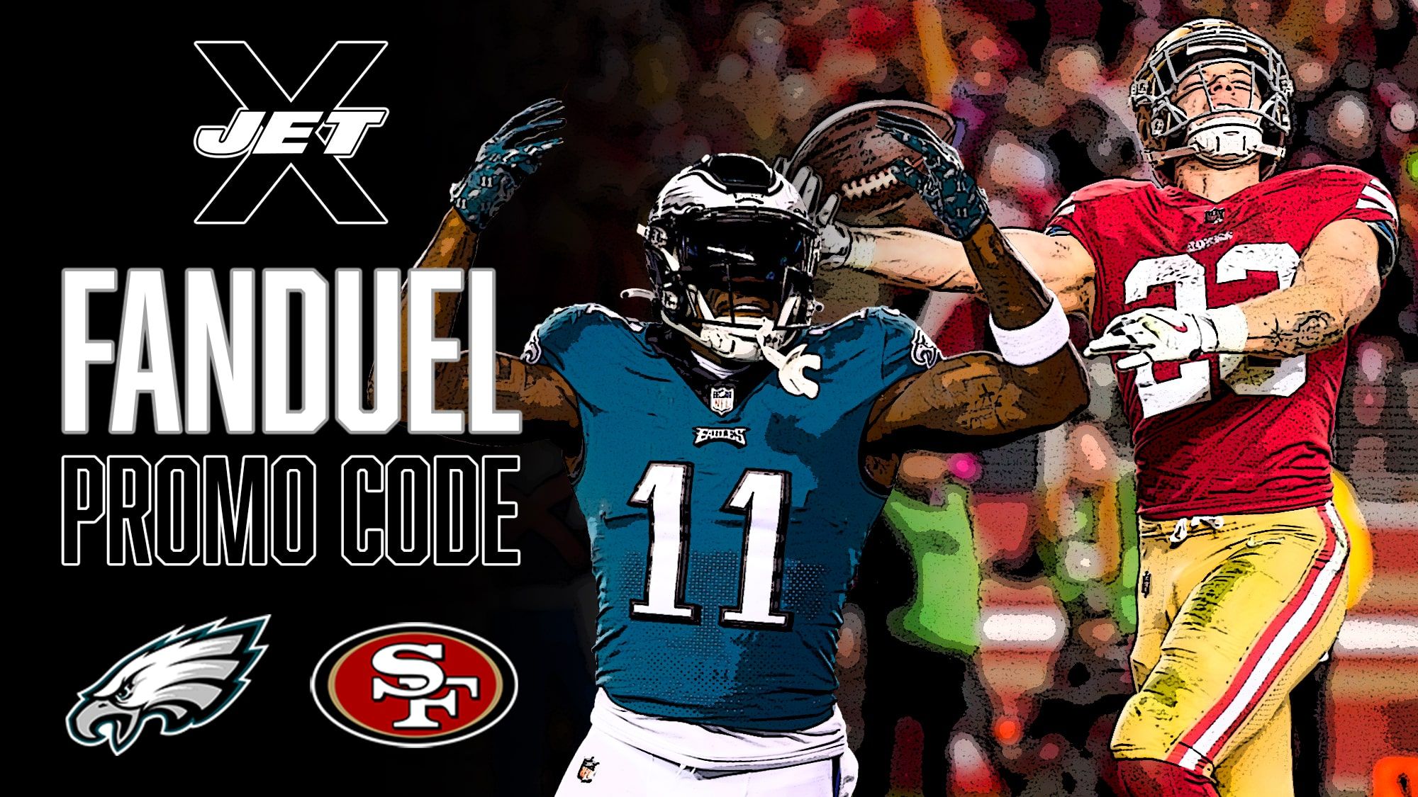 Get the Best FanDuel Promo Code, Philadelphia Eagles vs. San Francisco 49ers, NFC championship game, A.J. Brown, Christian McCaffrey