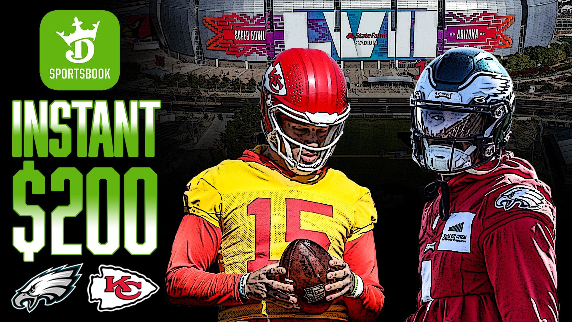 DraftKings Sportsbook Promo, $200 Super Bowl Betting Bonus