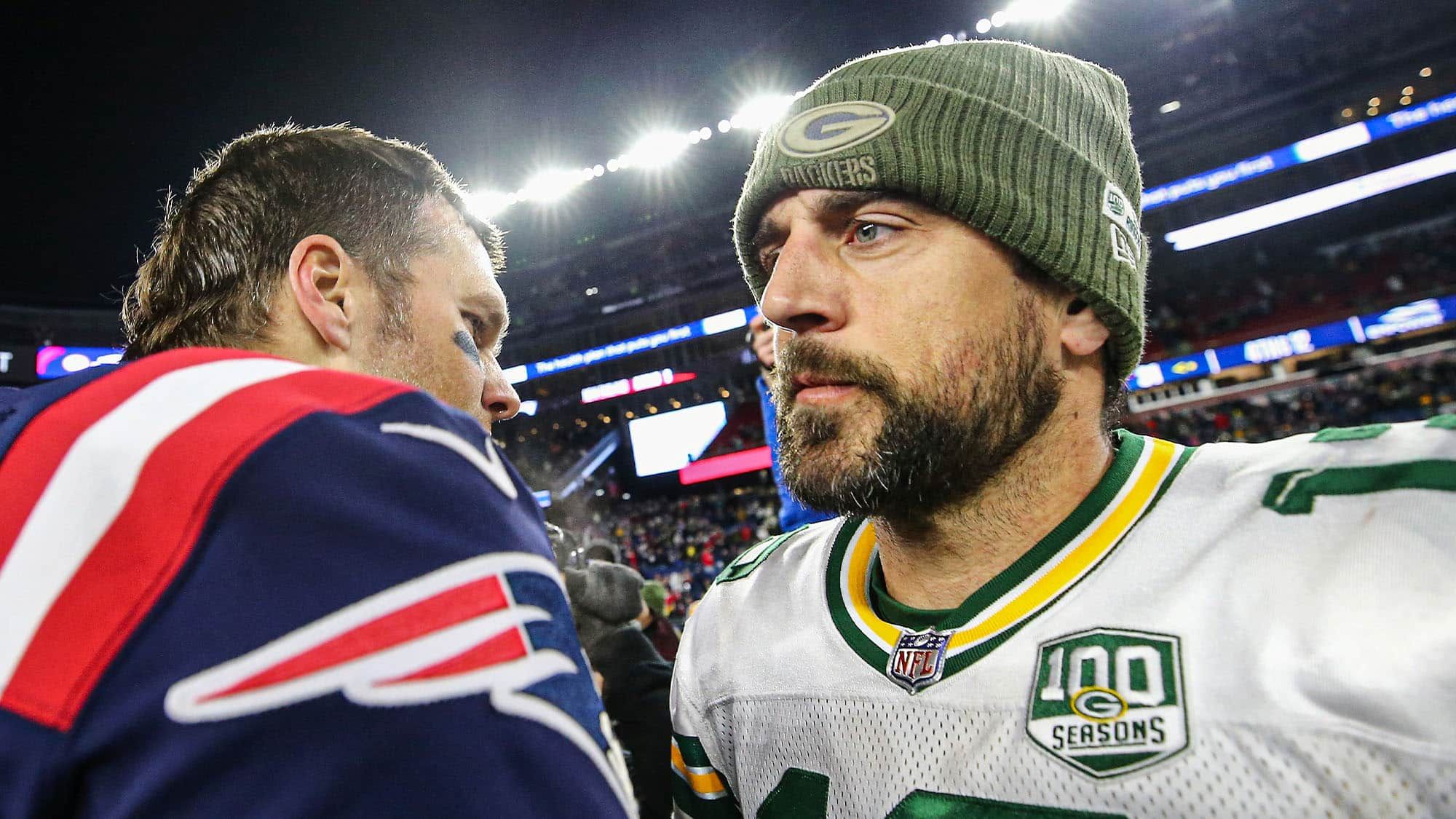 Aaron Rodgers, Tom Brady, NY Jets, Patriots