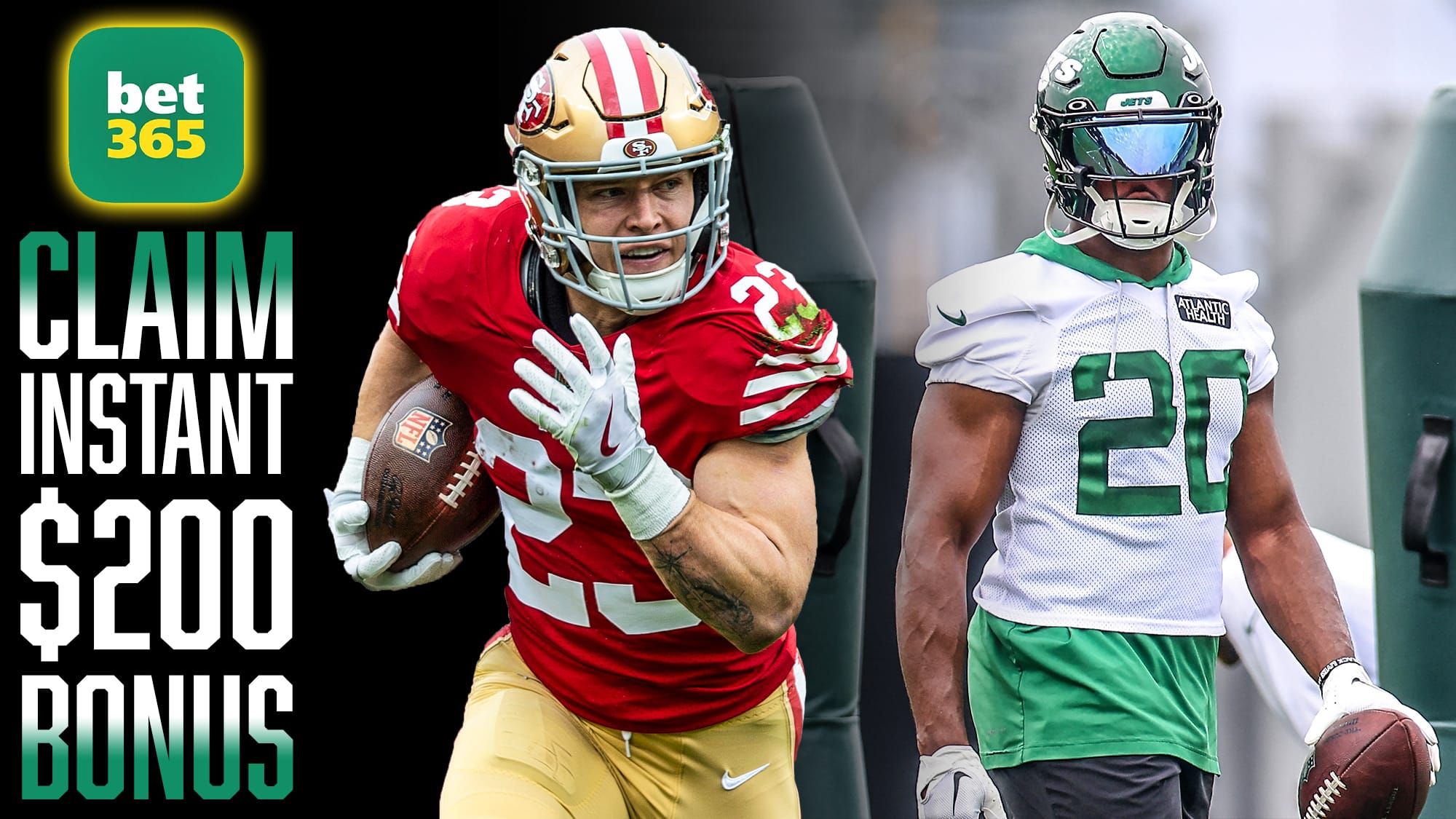 bet365 Promo Code, Christian McCaffrey, Breece Hall