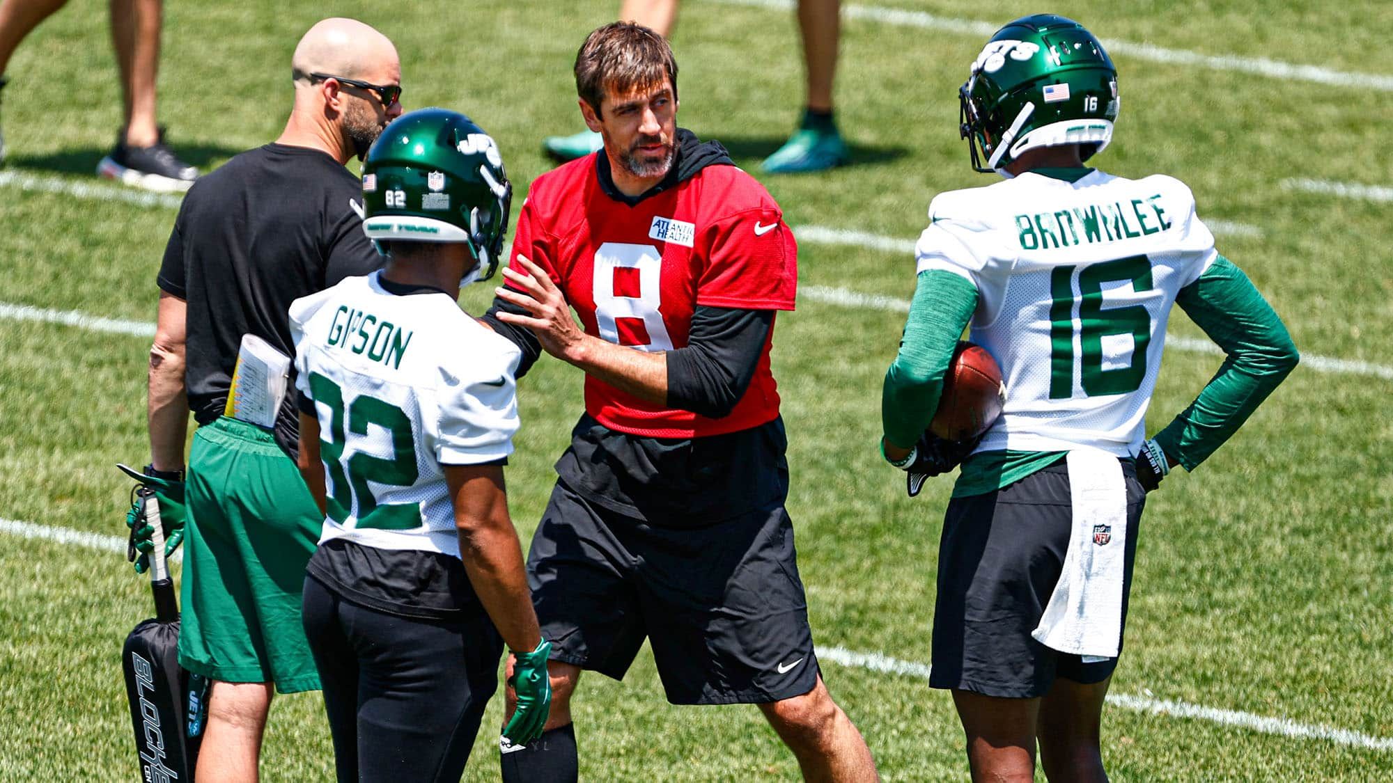 Aaron Rodgers, Xavier Gipson, NY Jets