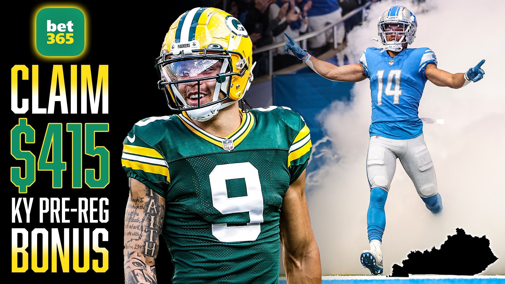 bet365 Kentucky Bonus Code: $415 Pre-Registration Promo, Green Bay Packers vs. Detroit Lions, NFL Week 4