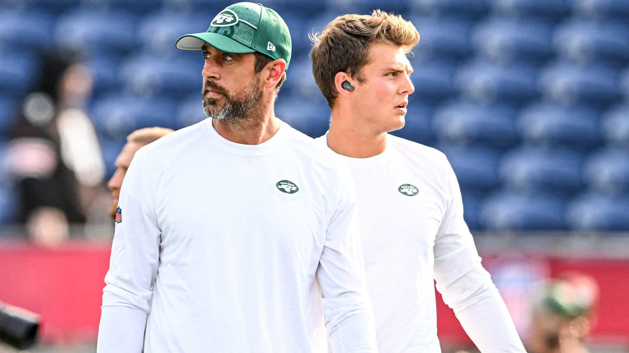 Aaron Rodgers, Zach Wilson, NY Jets