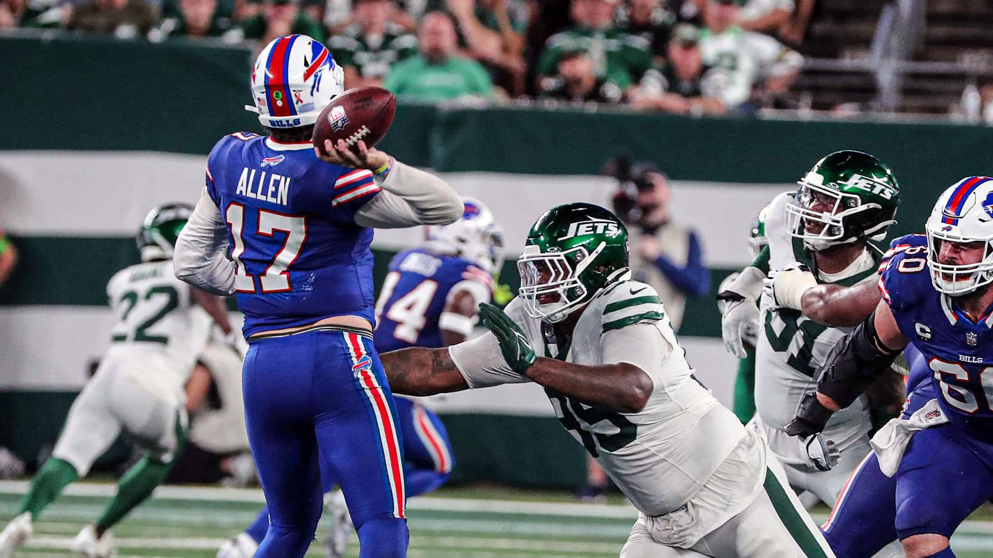 Josh Allen, Bills, Odds, Bets, NY Jets, Quinnen Williams