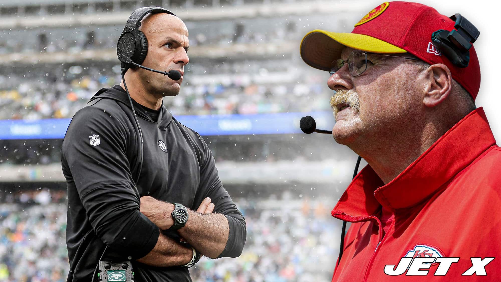 NY Jets HC, Robert Saleh, HC, Andy Reid, Chiefs
