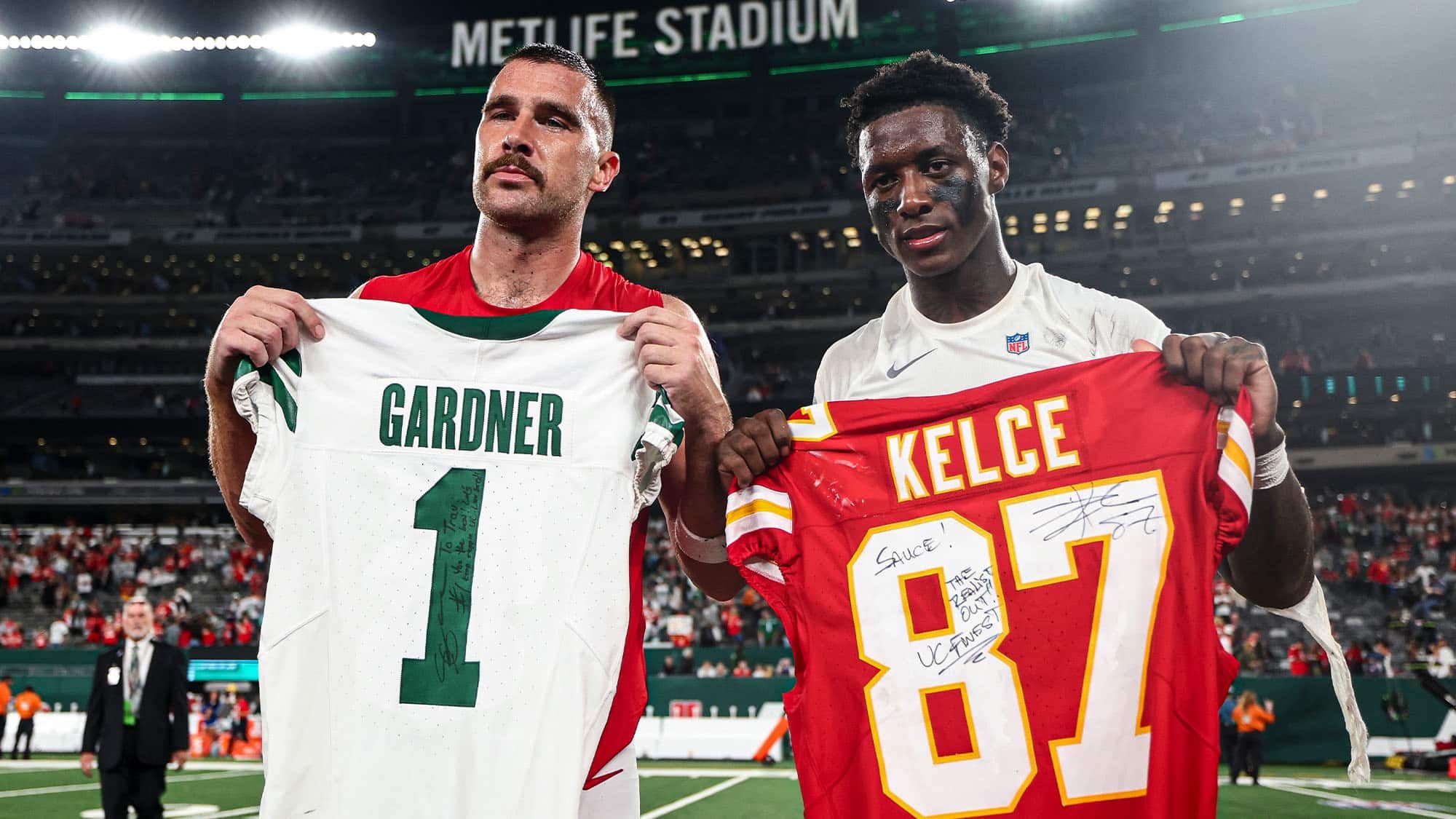Travis Kelce, Sauce Gardner, NY Jets, Chiefs, Ratings