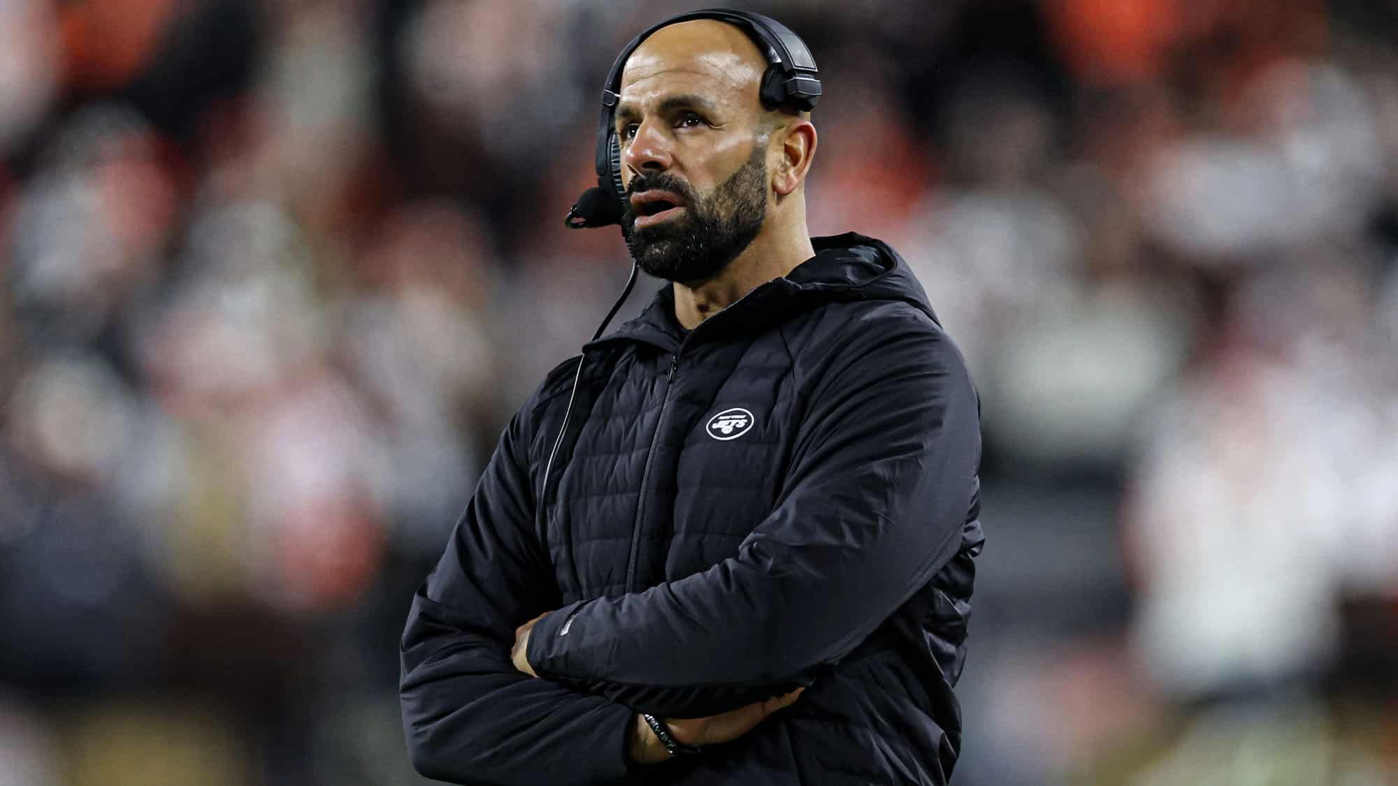 Robert Saleh, NY Jets HC, TNF, Reporter