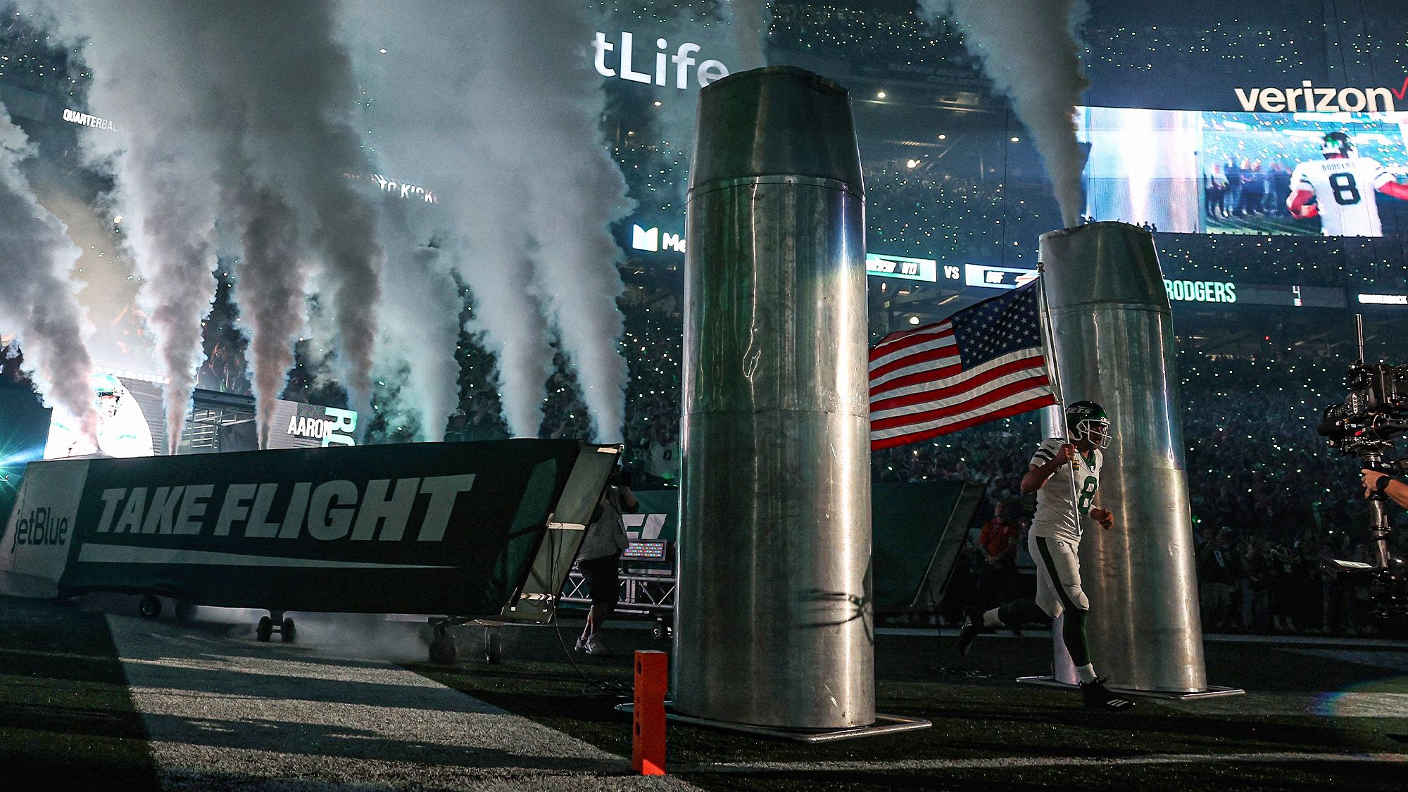 Aaron Rodgers, NY Jets, NFL, QB, MetLife, Stadium, Return