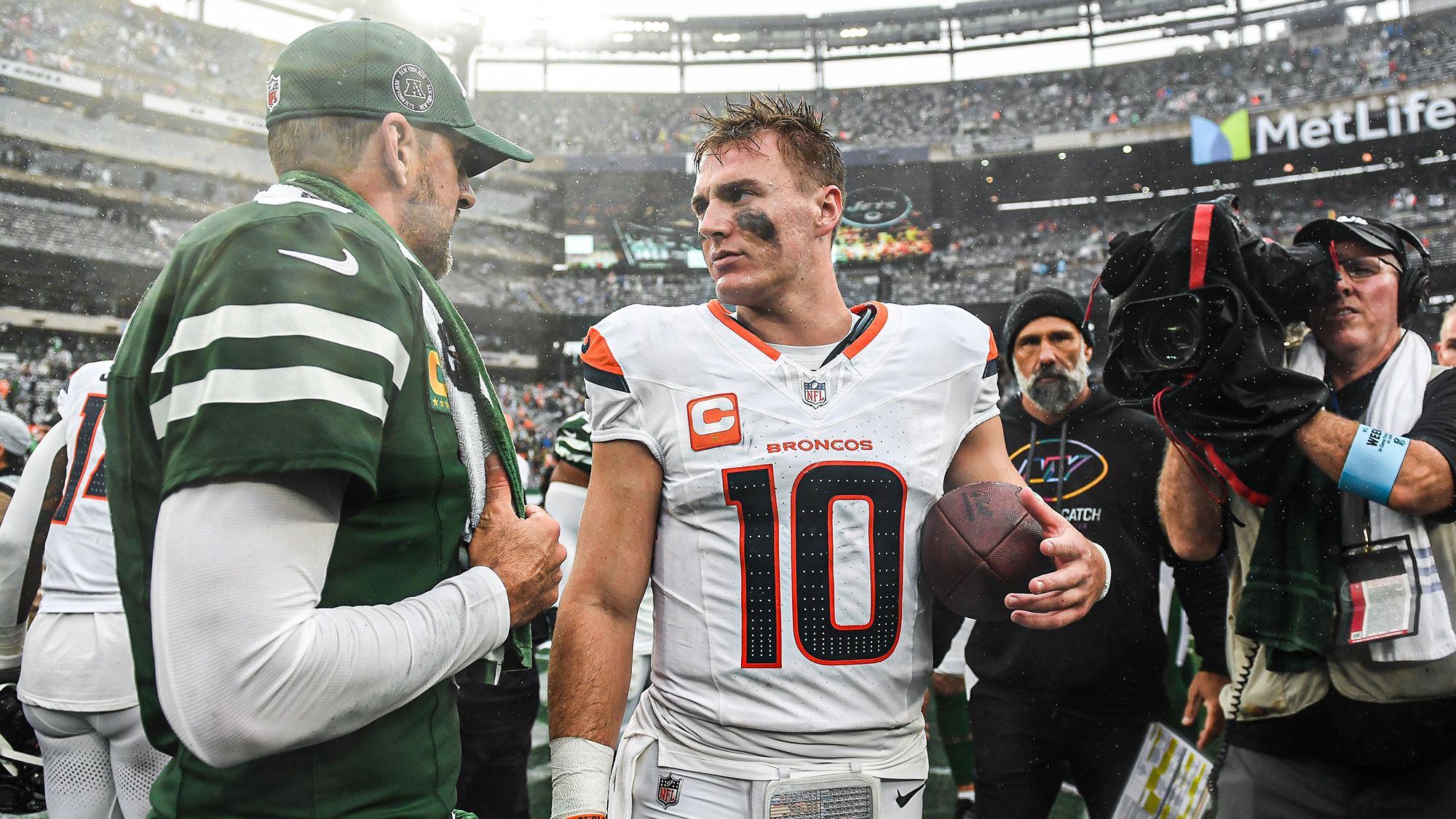 Bo Nix, Aaron Rodgers, New York Jets, Denver Broncos