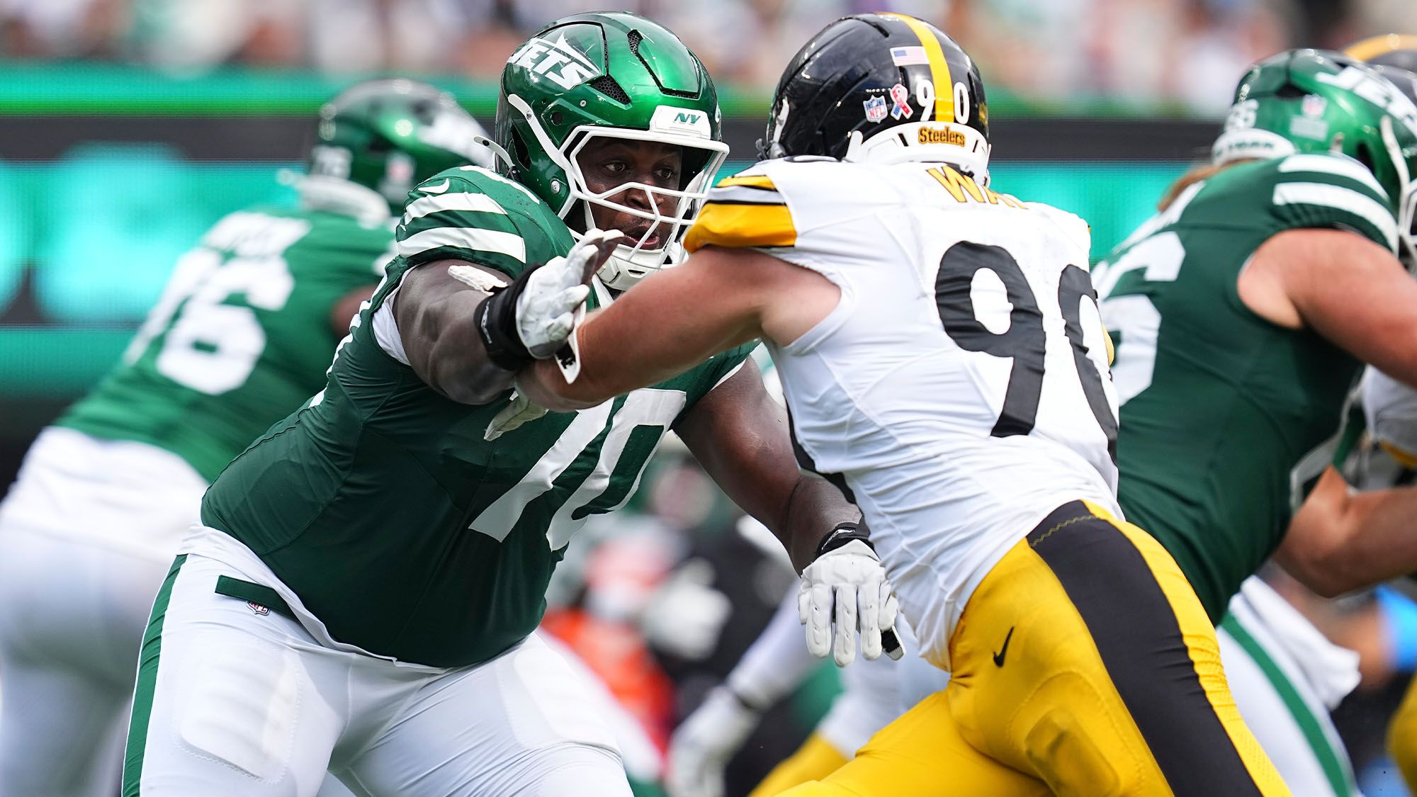 Armand Membou, New York Jets, T.J. Watt, Pittsburgh Steelers