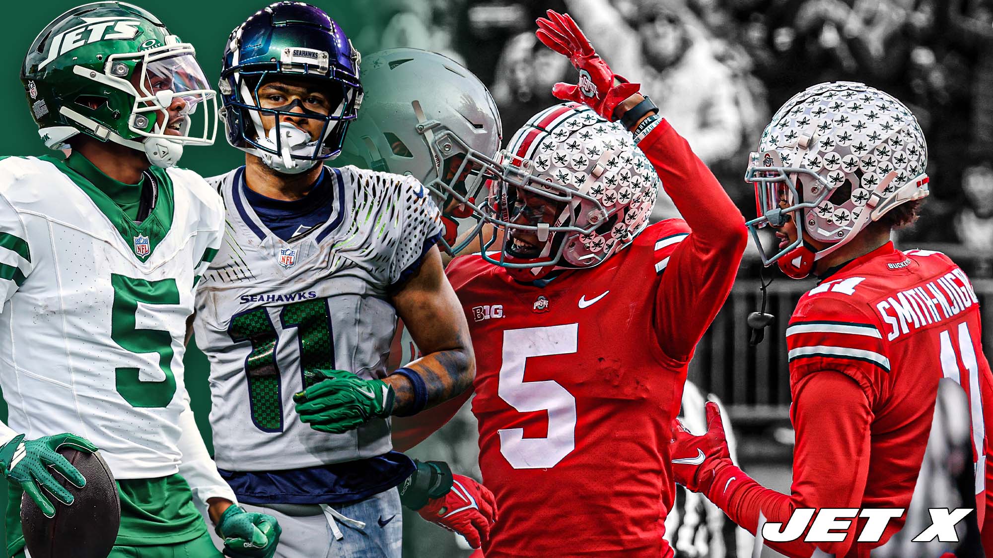 Garrett Wilson, Jaxon Smith-Njigba, Ohio State, New York Jets, Seattle Seahawks